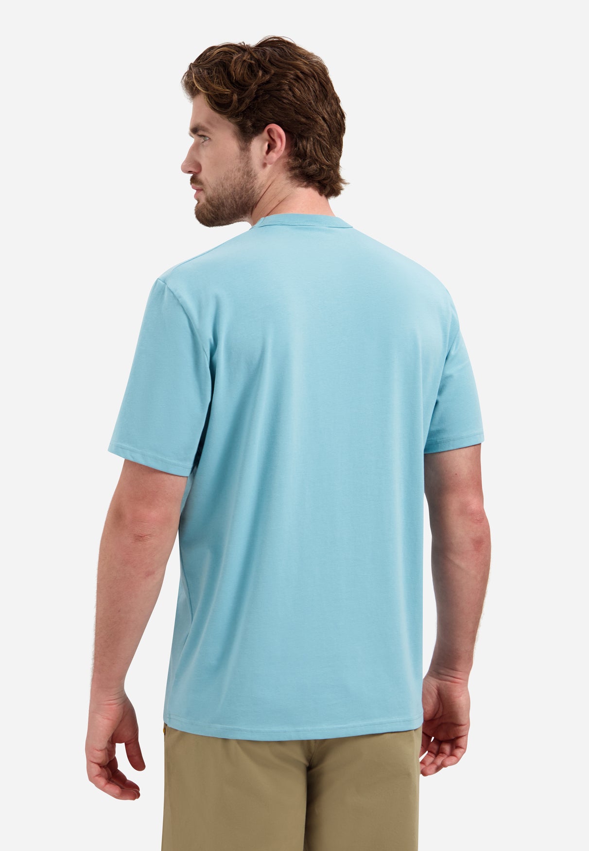 Gestreiftes T-Shirt mit Rundhalsausschnitt und kurzen Ärmeln | White