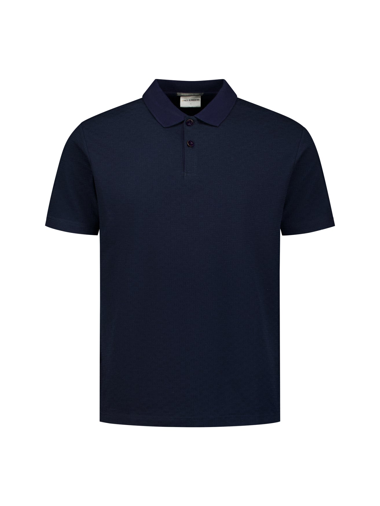 Polohemd mit V-Ausschnitt, kurzen Ärmeln und Struktur | Night