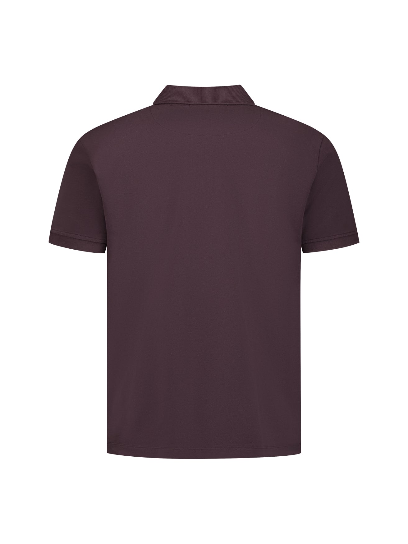 Short-sleeve half-zip polo | Dark Brown