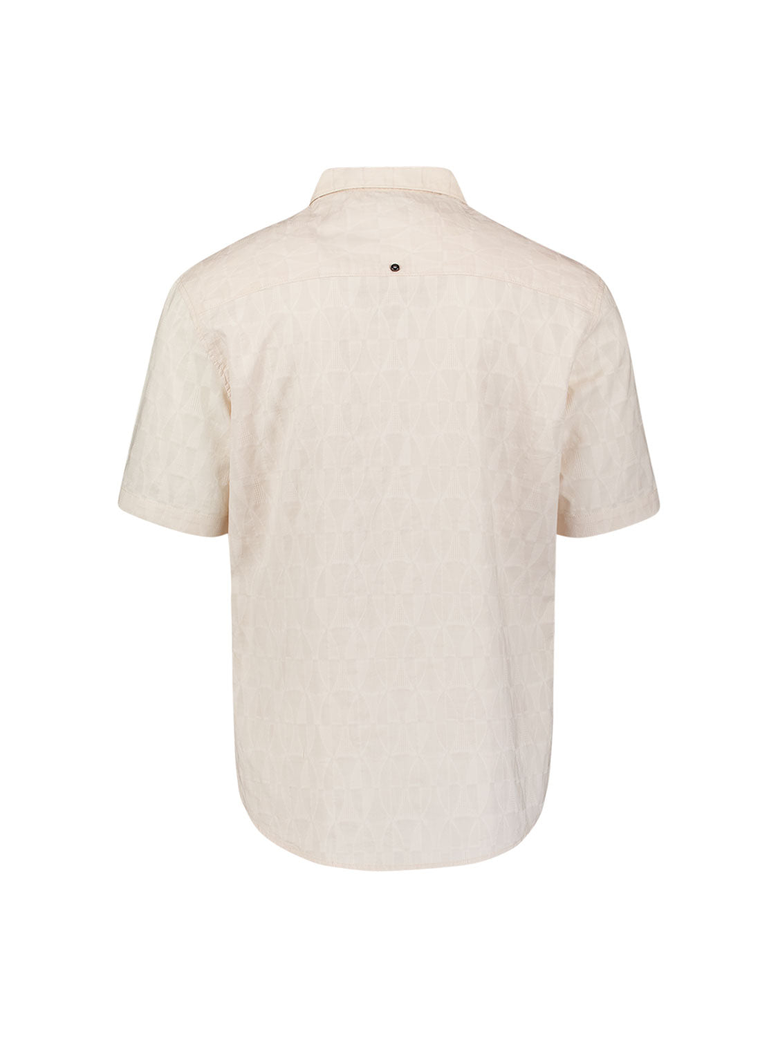 Hemd mit kurzen Ärmeln und Jacquard-Print | Stone