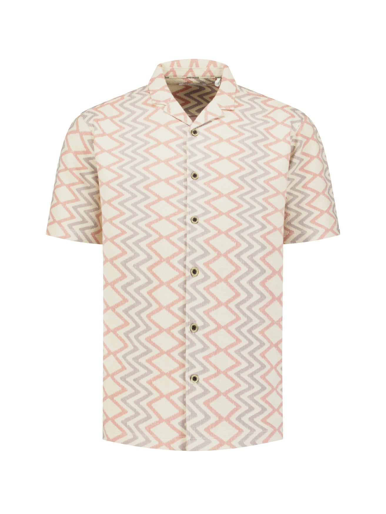 Kurzarm-Shirt mit Zickzack-Druck | Coral