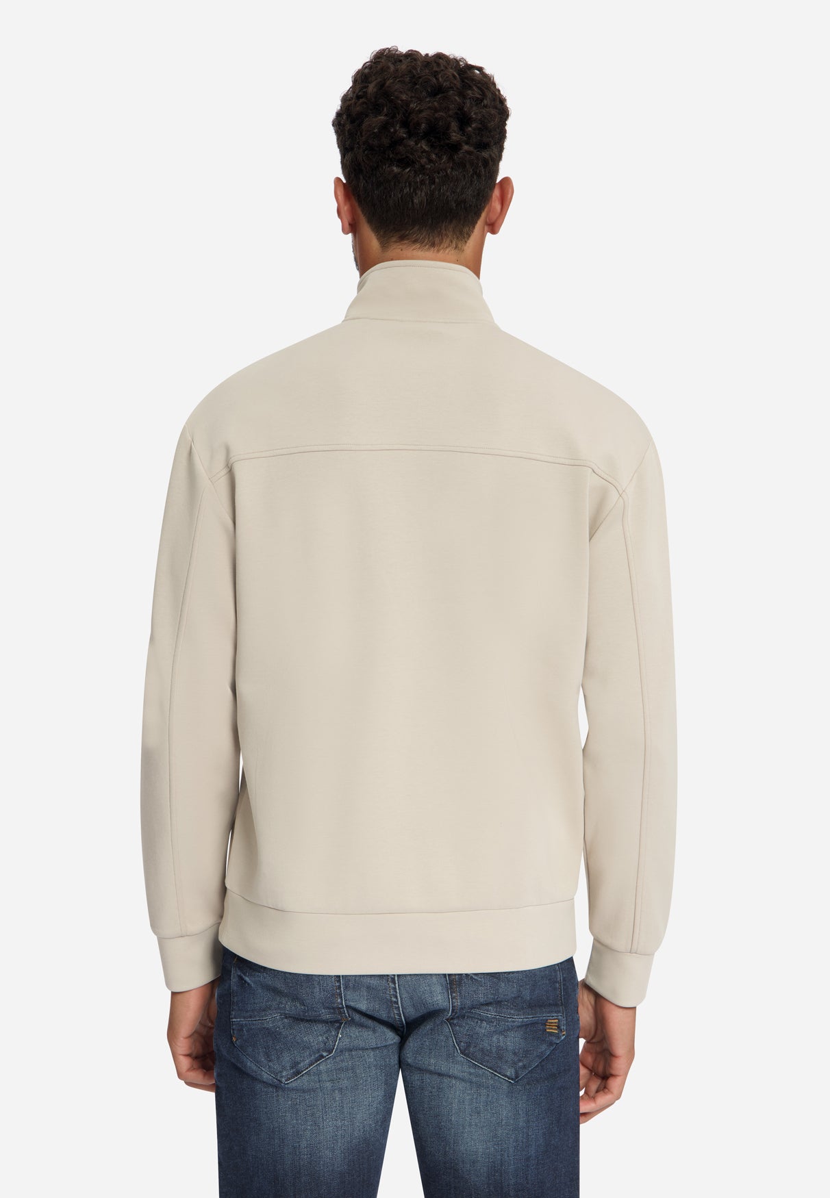 Sweatshirt mit Half-Zip | Cement