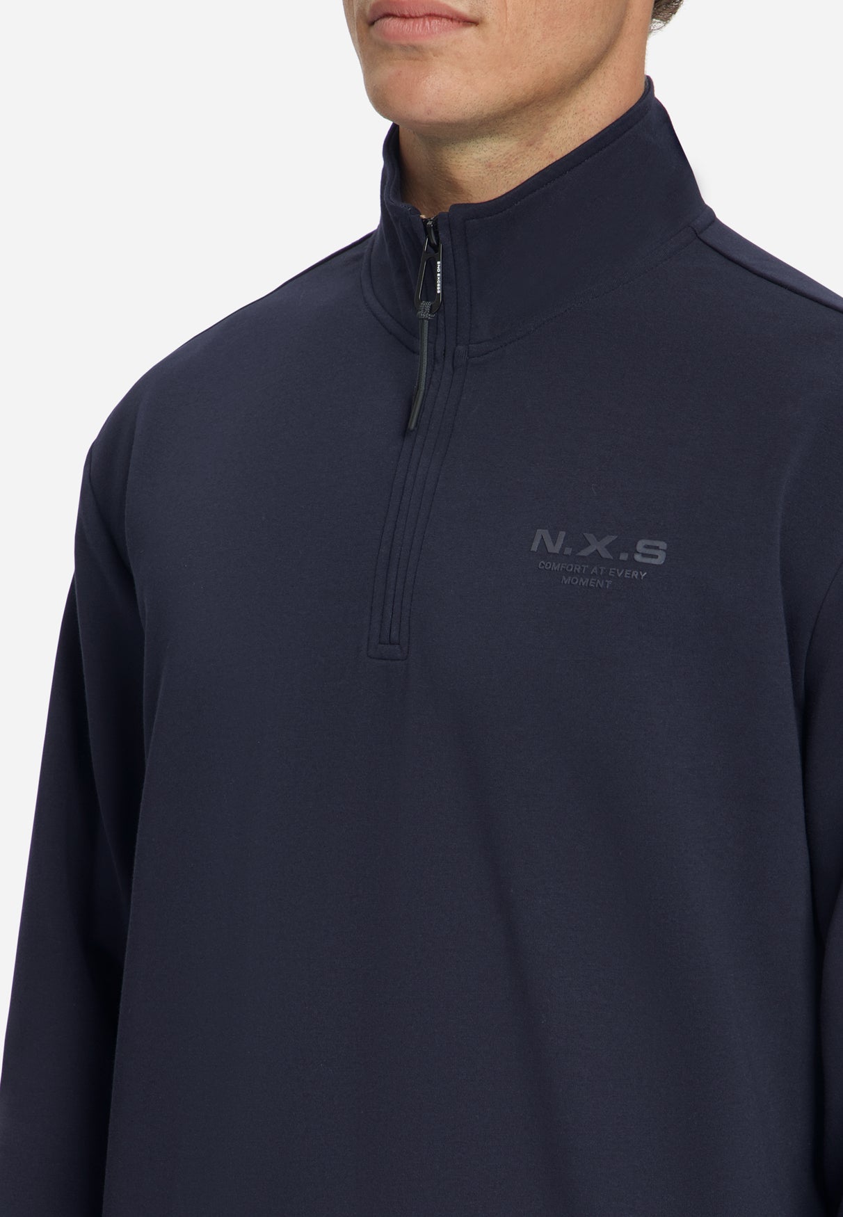Sweatshirt mit Half-Zip | Dark Night