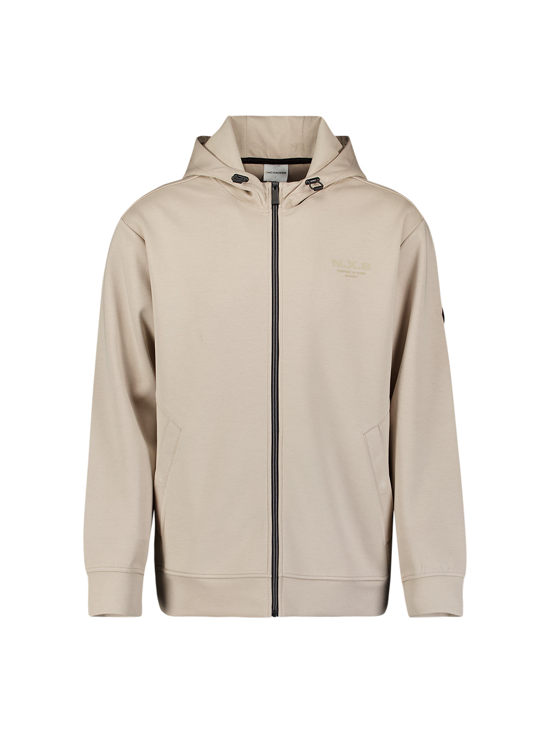 Kapuzen-Sweatjacke mit Reißverschluss | Cement