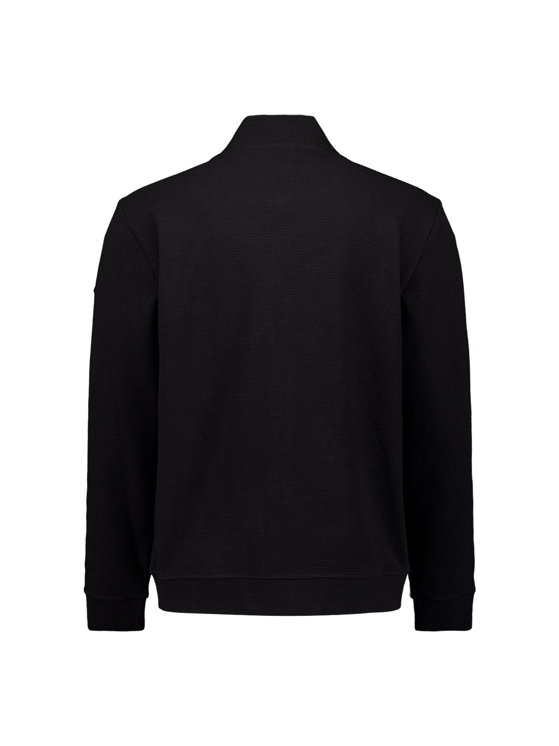 Strukturierter Pullover mit Reißverschluss | Black