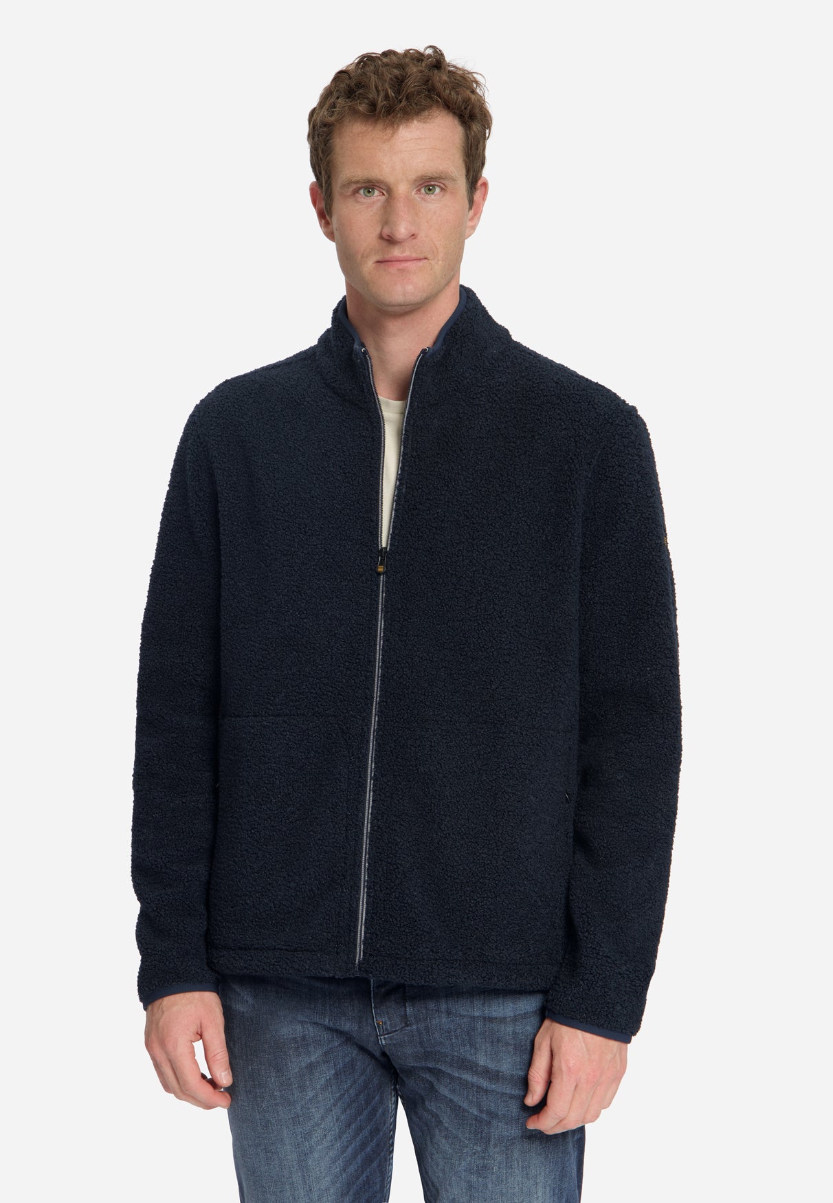 Teddy-Sweater mit Reißverschluss | Dark Night