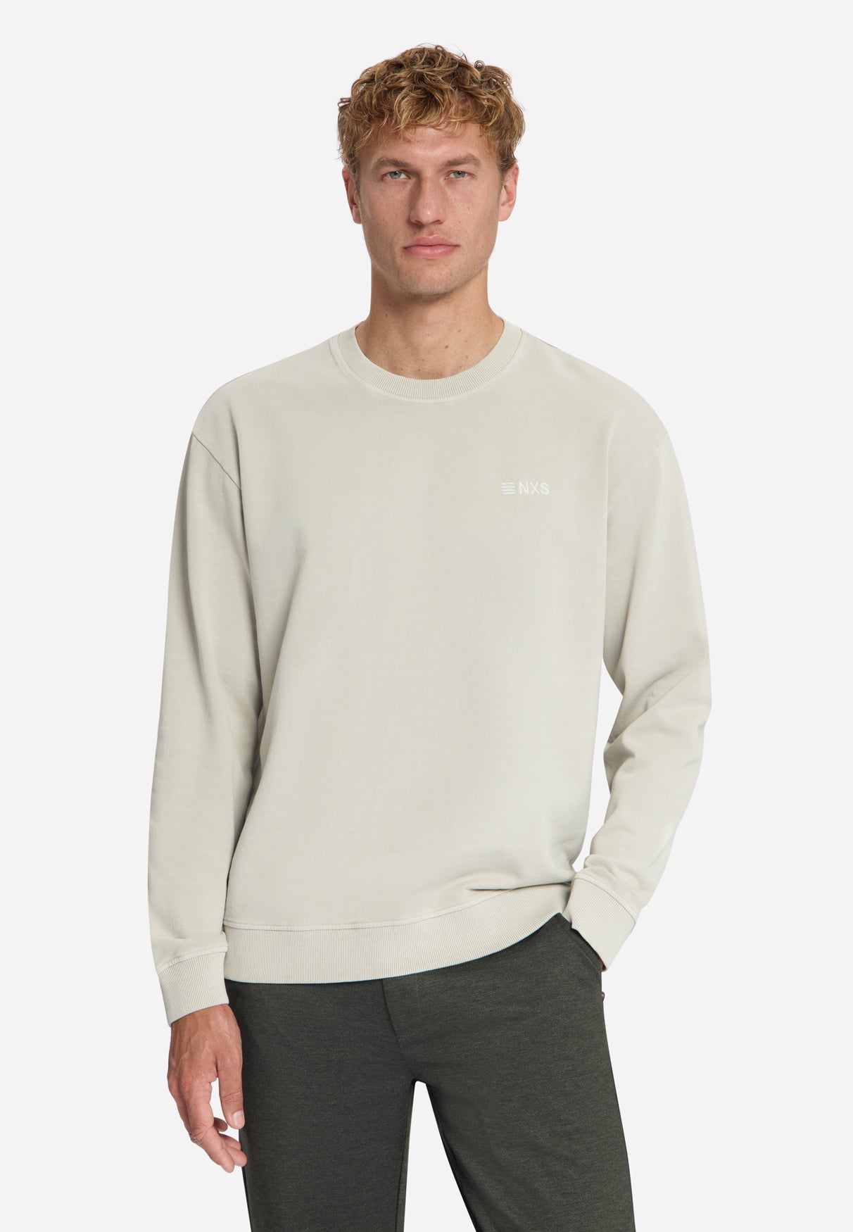 Crew Neck Sweatshirt | Cement