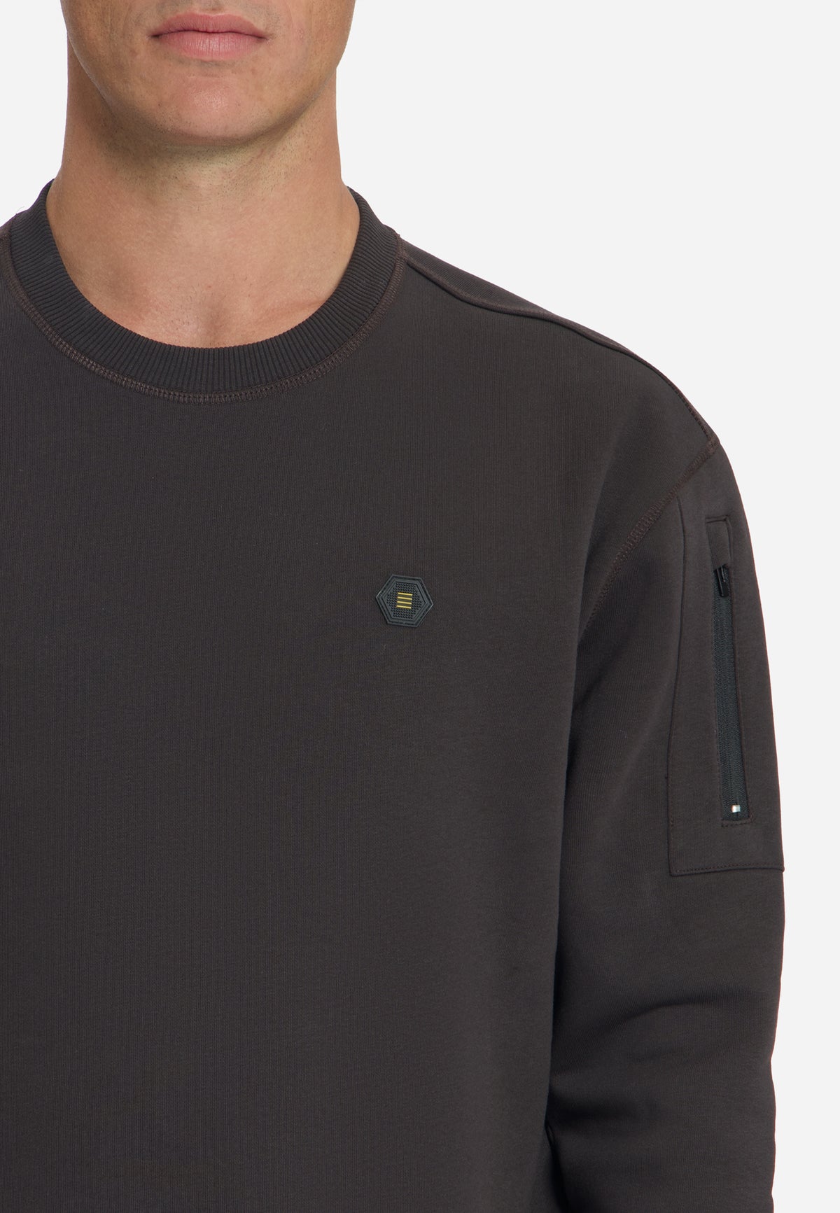 Crew Neck Sweater | Dark Brown