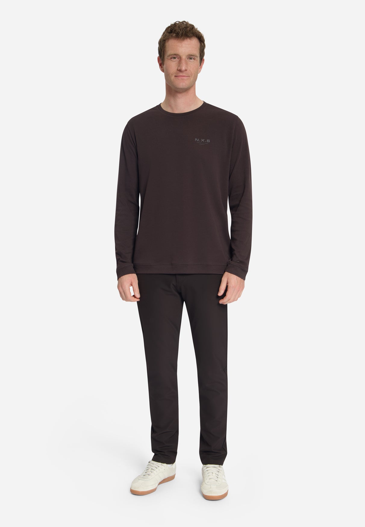 Interlock Long Sleeve T-Shirt | Dark Brown