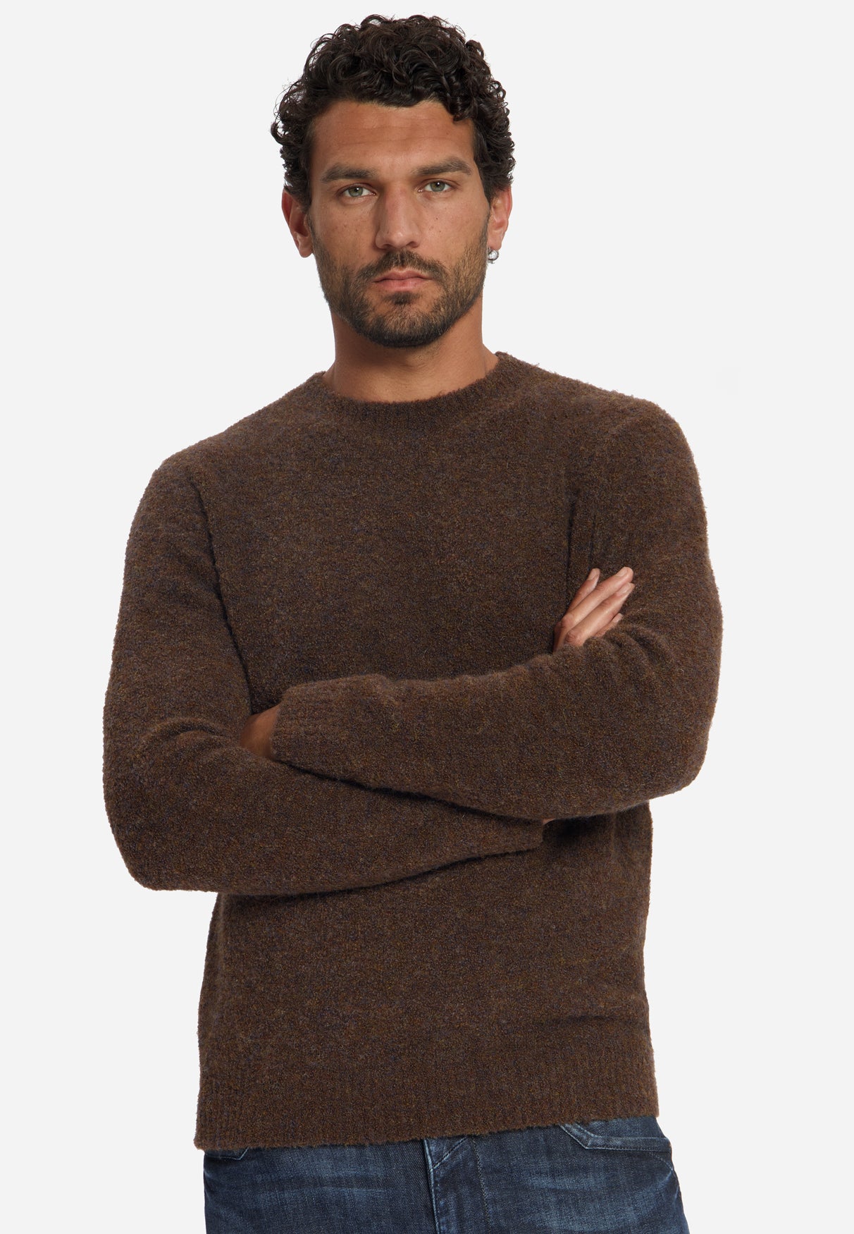 Soft Melange Jumper | Dark Brown