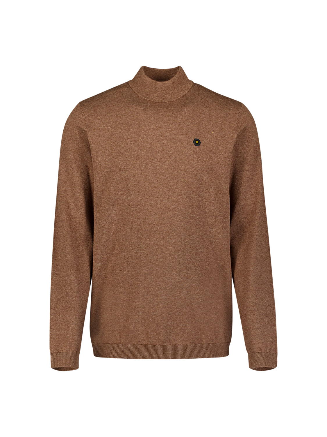 Feinstrick-Rollkragenpullover | Hellbraun