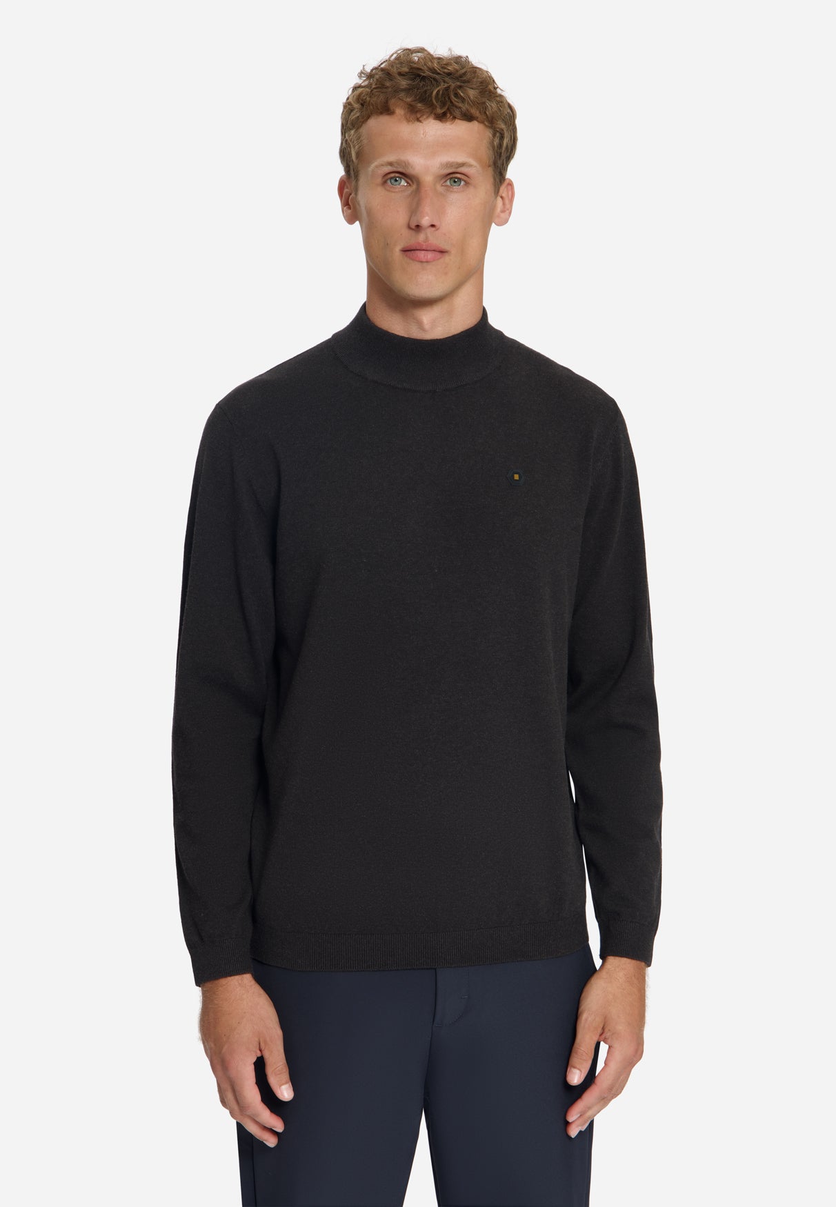 Feinstrick-Rollkragenpullover | Dunkelbraun