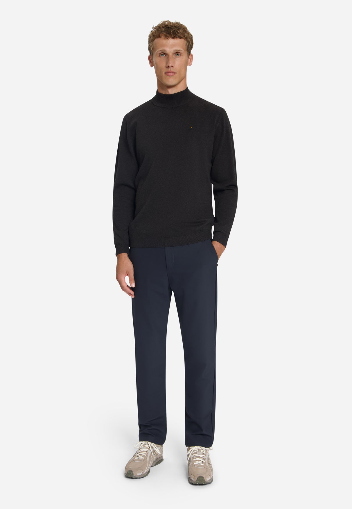 Feinstrick-Rollkragenpullover | Dunkelbraun
