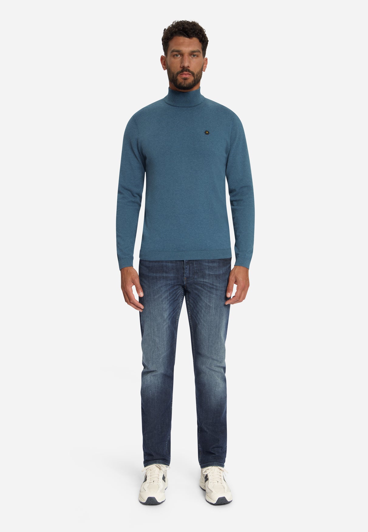 Feinstrick-Rollkragenpullover | shadow blue