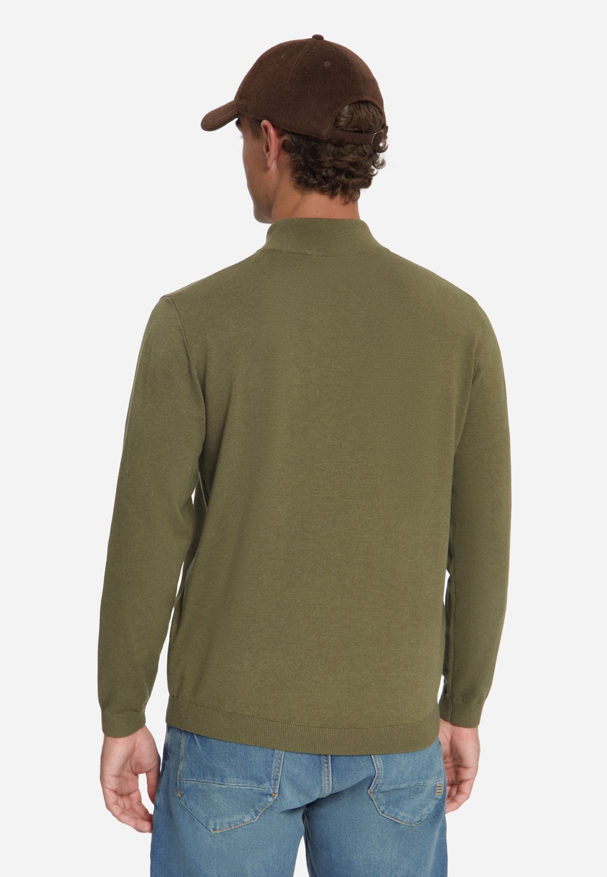 Feinstrick-Rollkragenpullover | moss