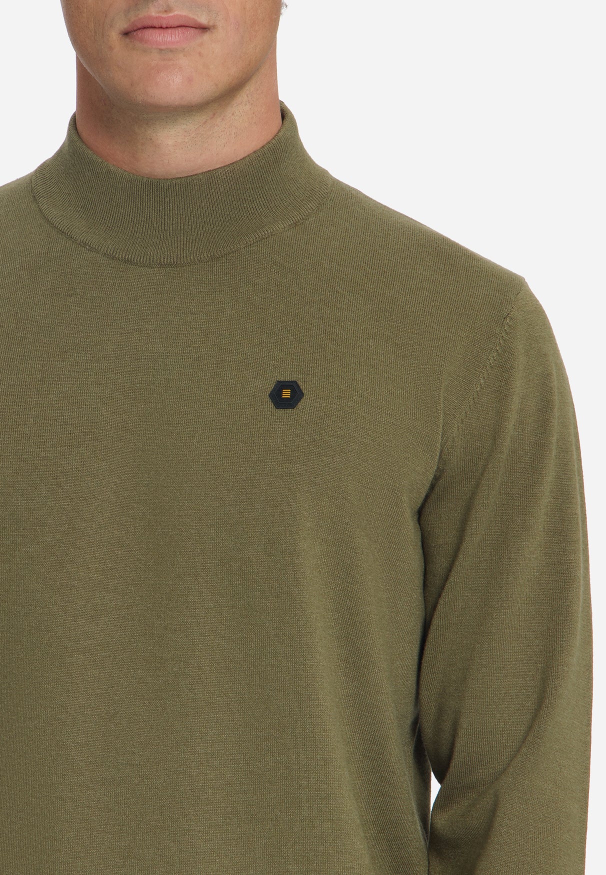 Fine Knit Turtleneck Jumper | Moss