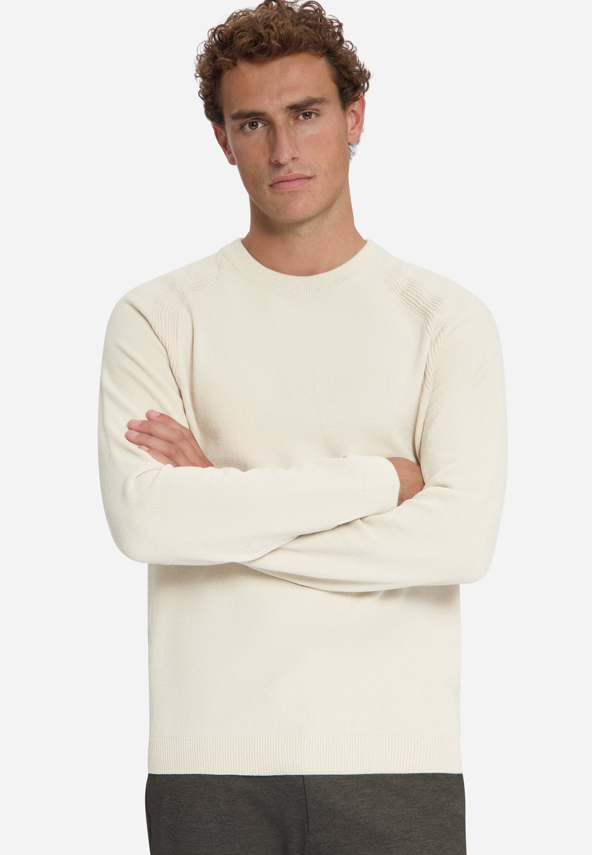 Chenille Strickpullover | Stone
