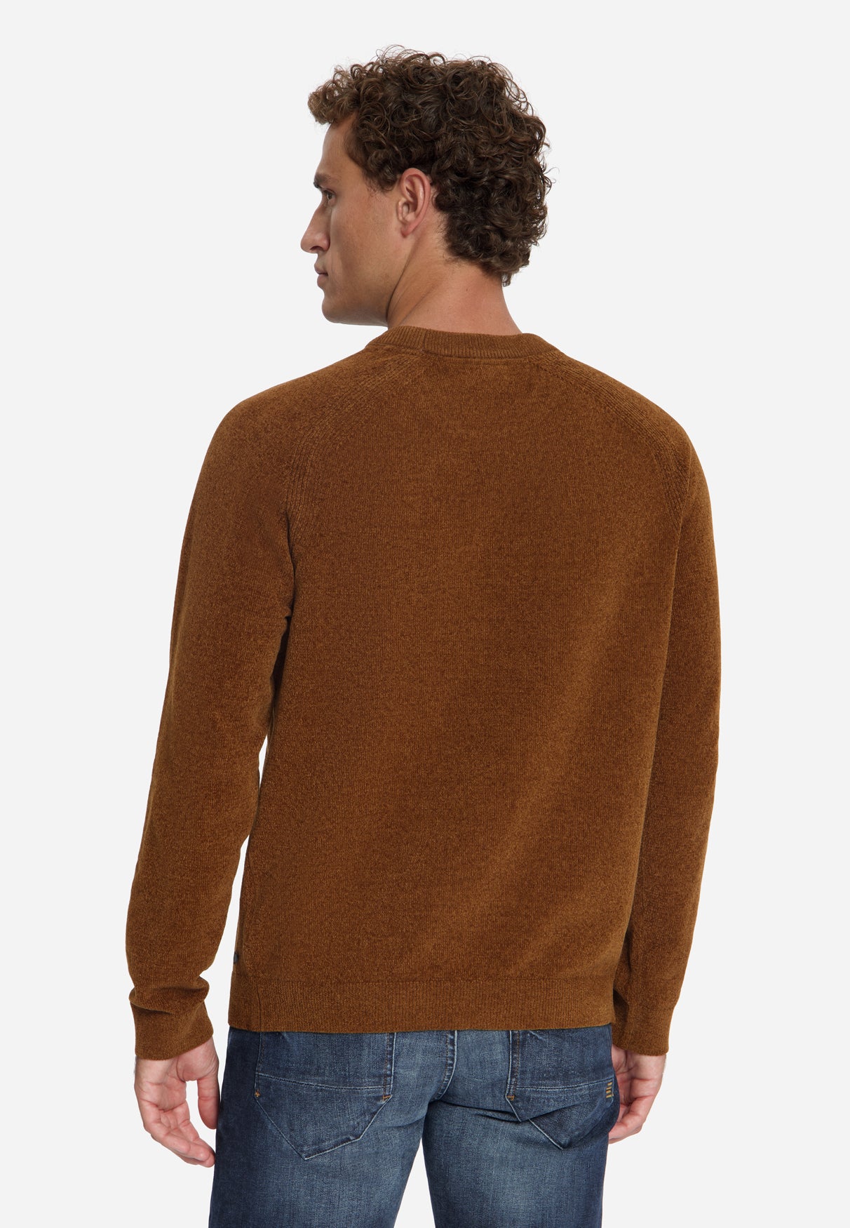 Chenille Strickpullover | Caramel