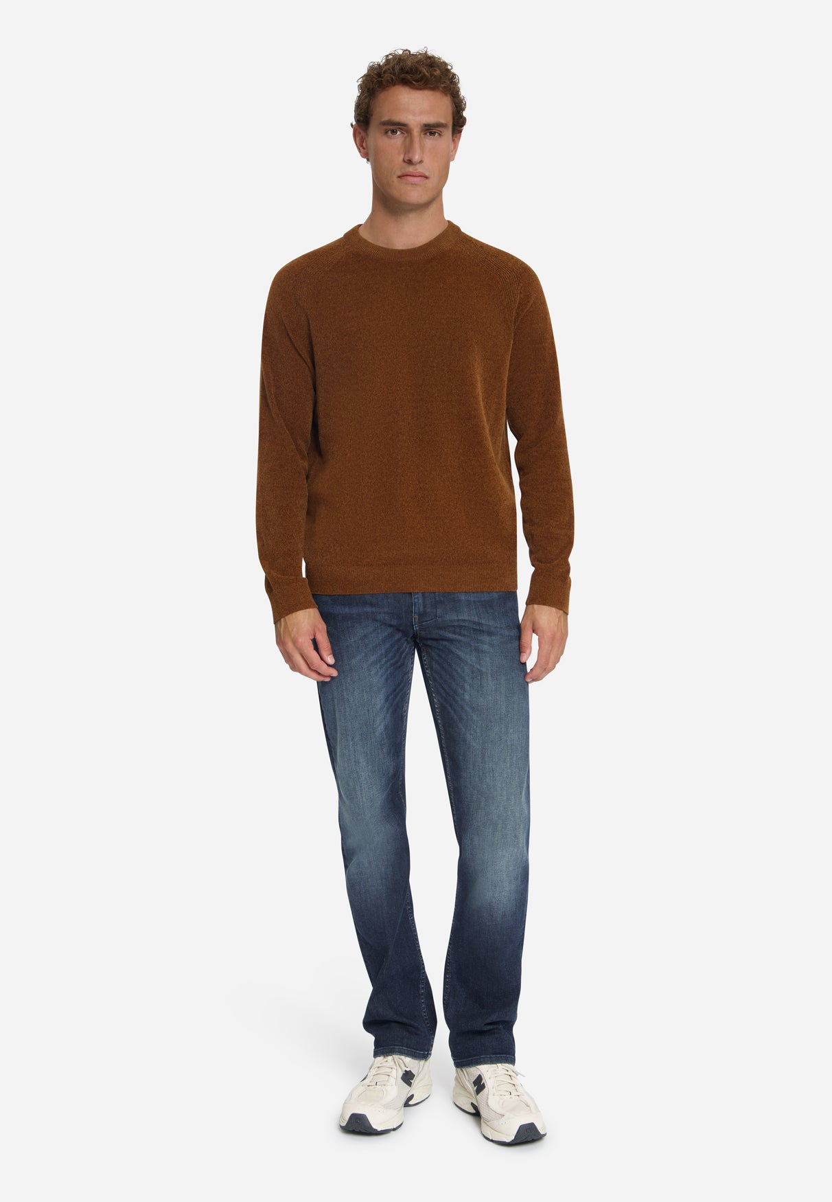 Chenille Strickpullover | Caramel