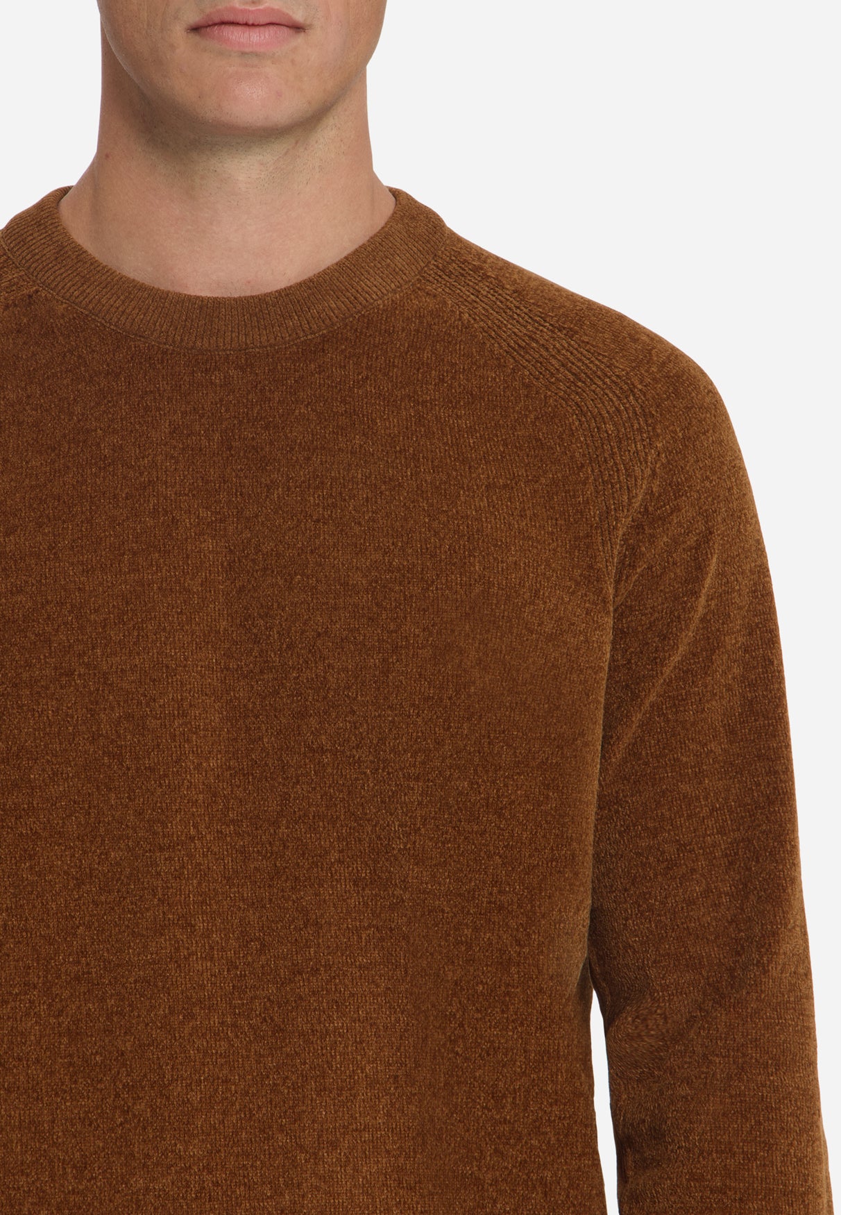 Chenille Strickpullover | Caramel