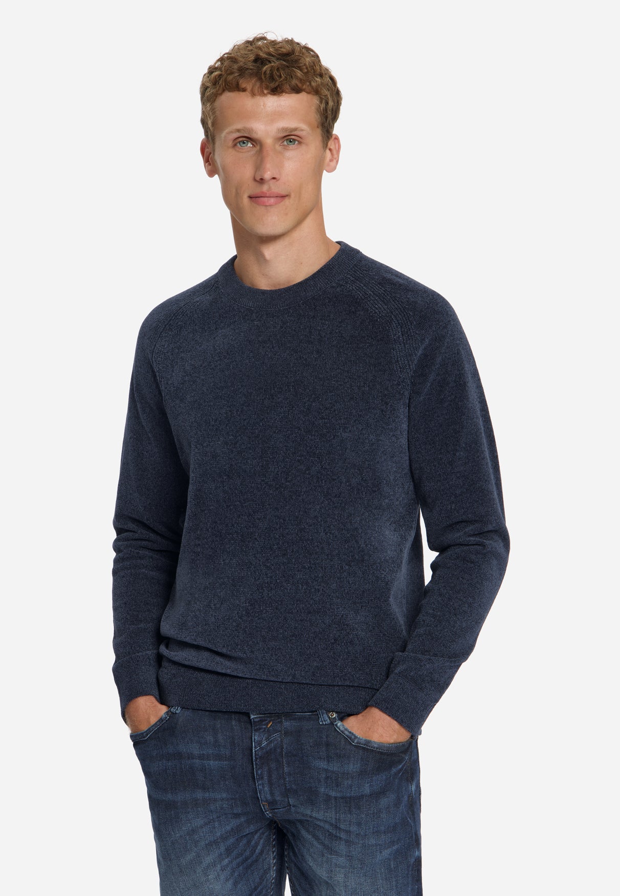 Chenille Strickpullover | Dark Night