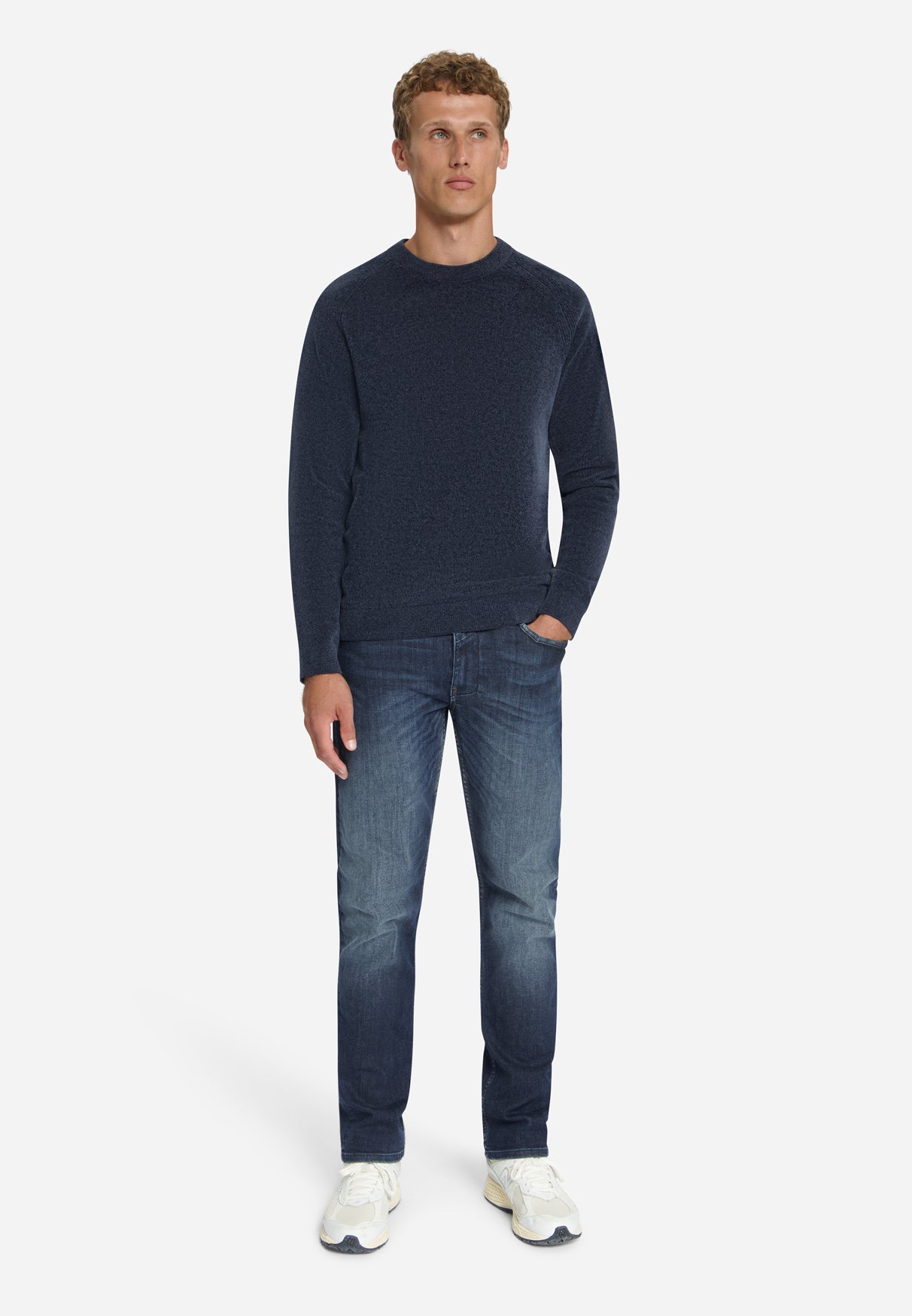 Chenille Strickpullover | Dark Night