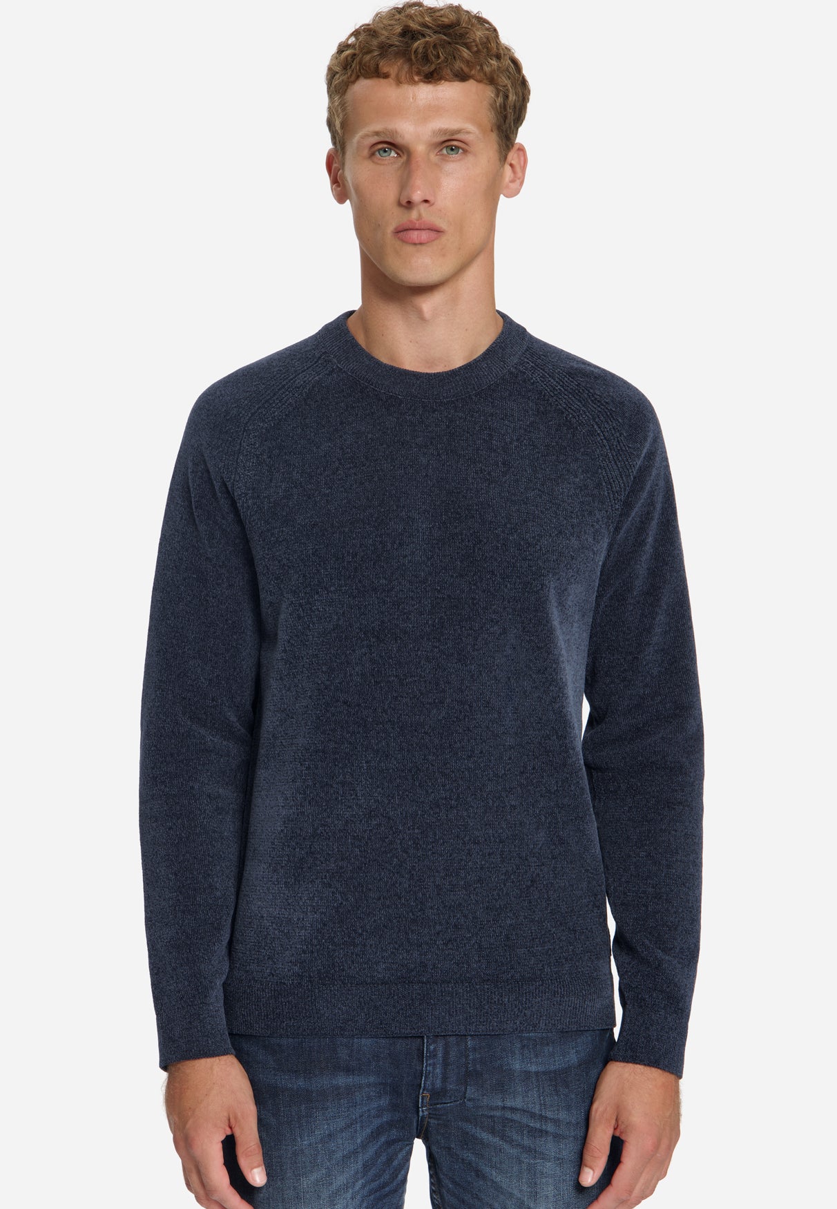 Chenille Strickpullover | Dark Night