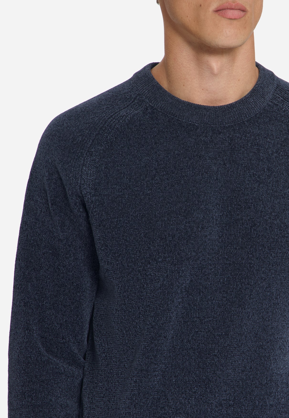 Chenille Strickpullover | Dark Night