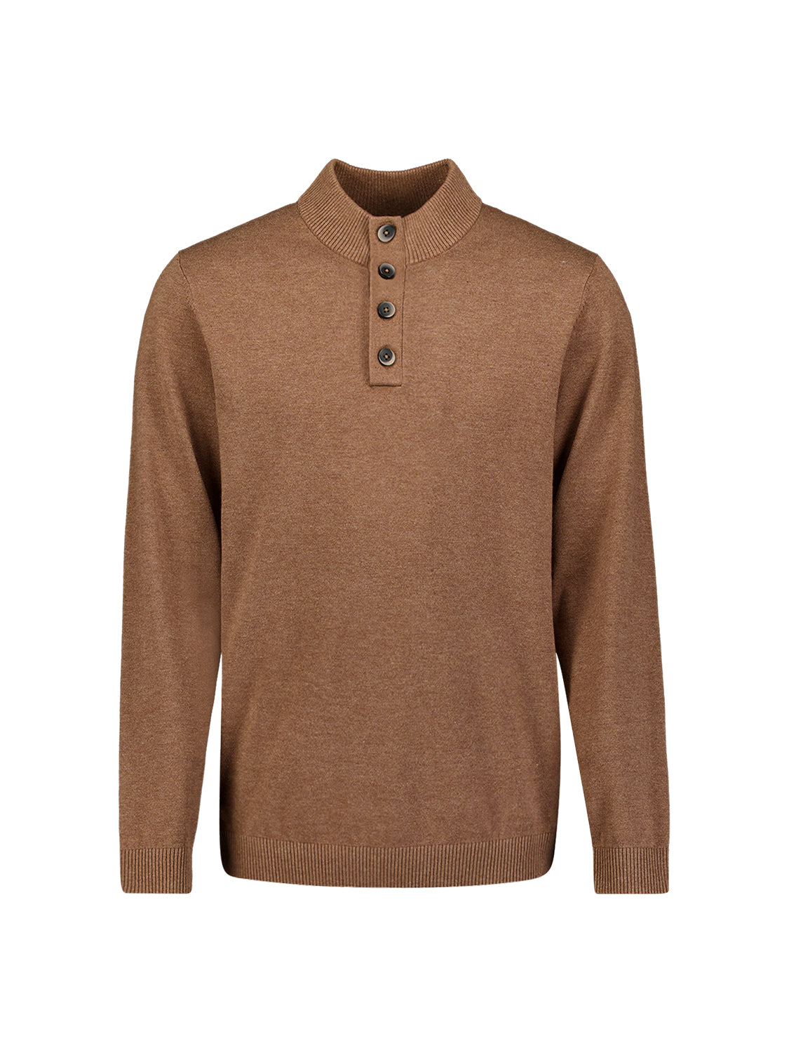 Pullover mit Knopfleiste | Hellbraun