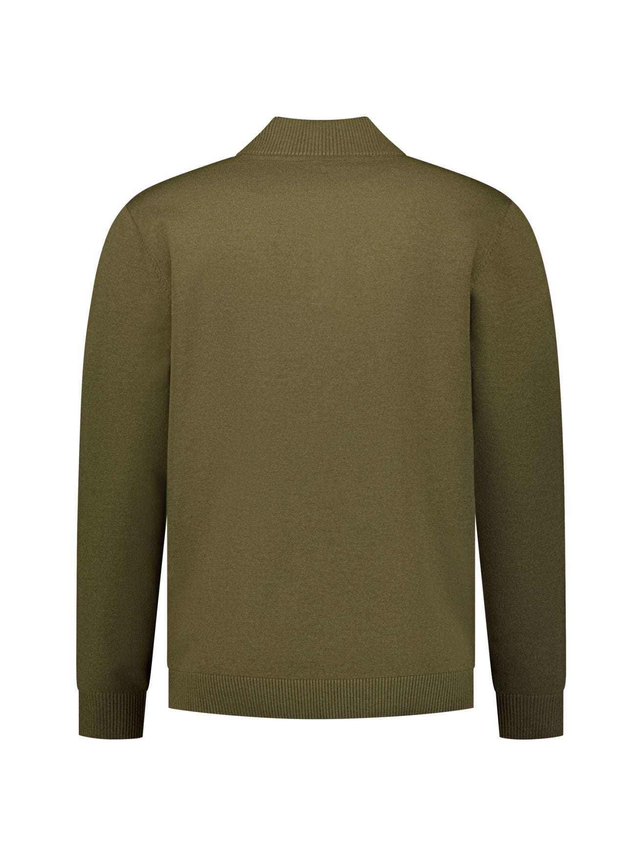 Button Neck Jumper | Moss