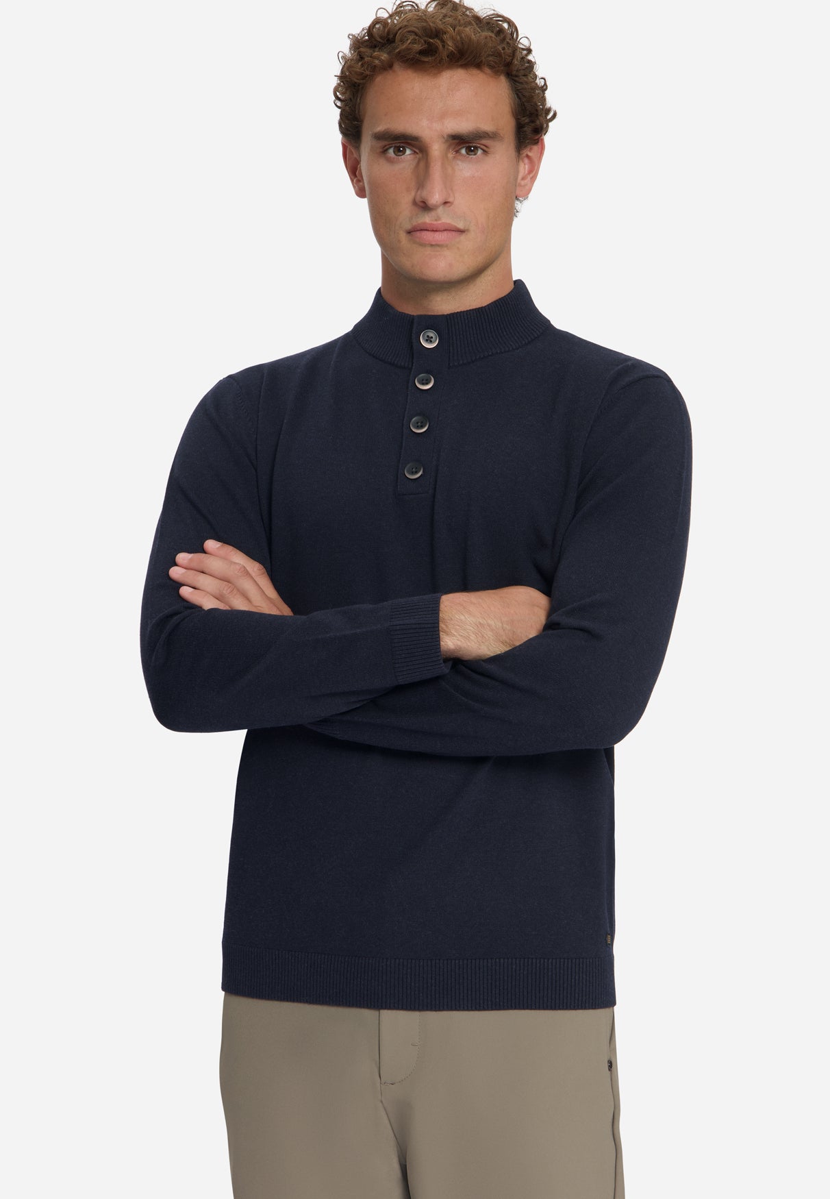 Pullover mit Knopfleiste | Dark Night