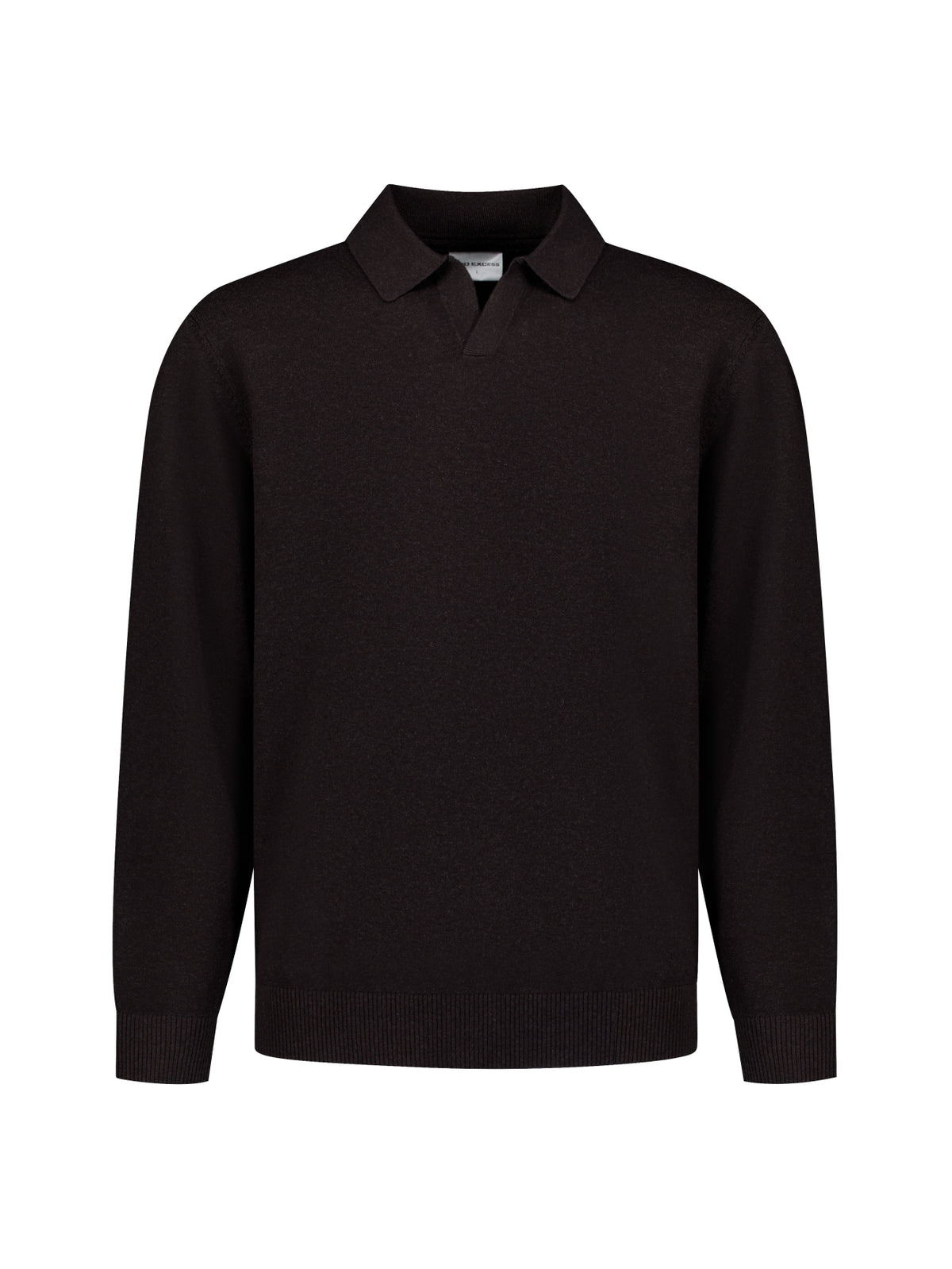 Feinstrick-Polo-Pullover | Dunkelbraun