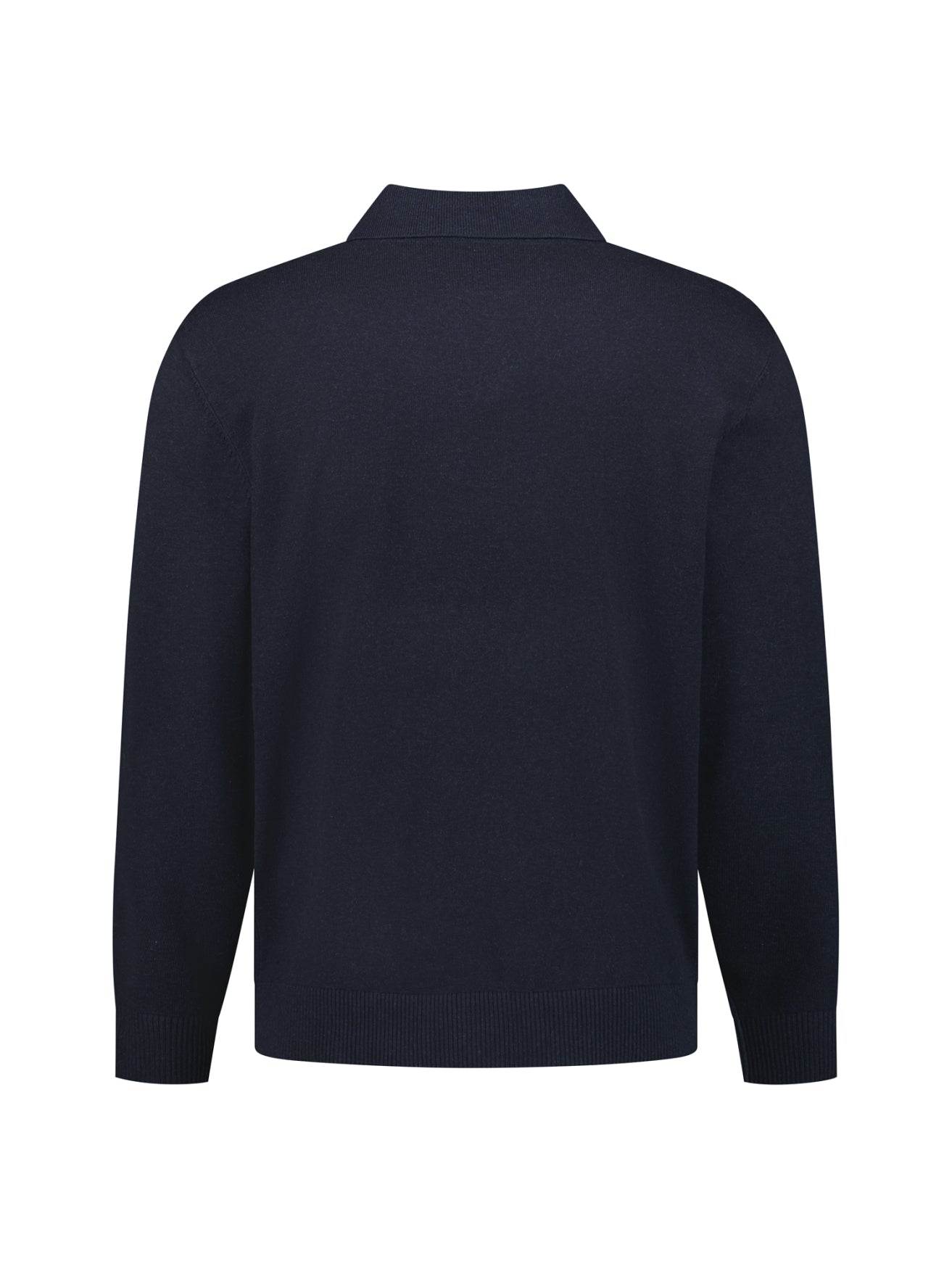 Feinstrick-Polo-Pullover | Dark Night