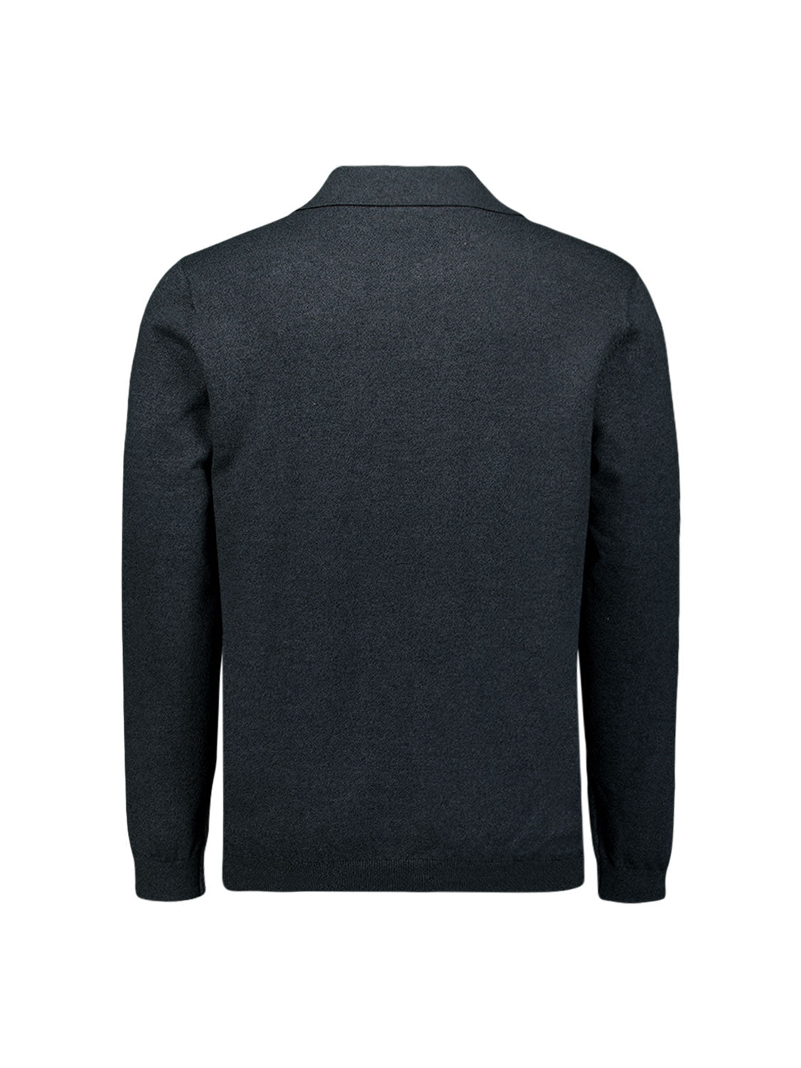 Melierter Polopullover | Dark Grey