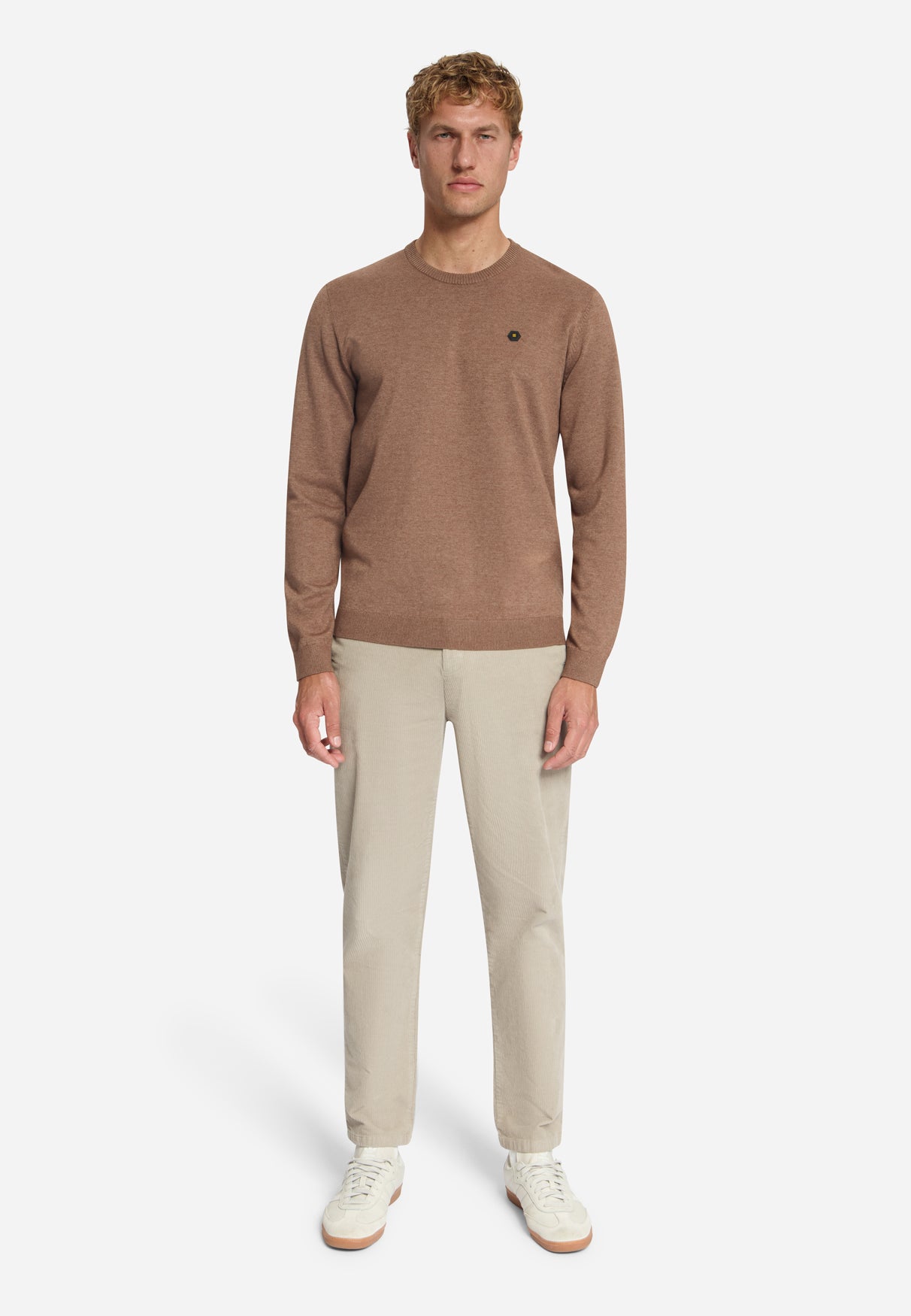 Melange Strickpullover | Light Brown