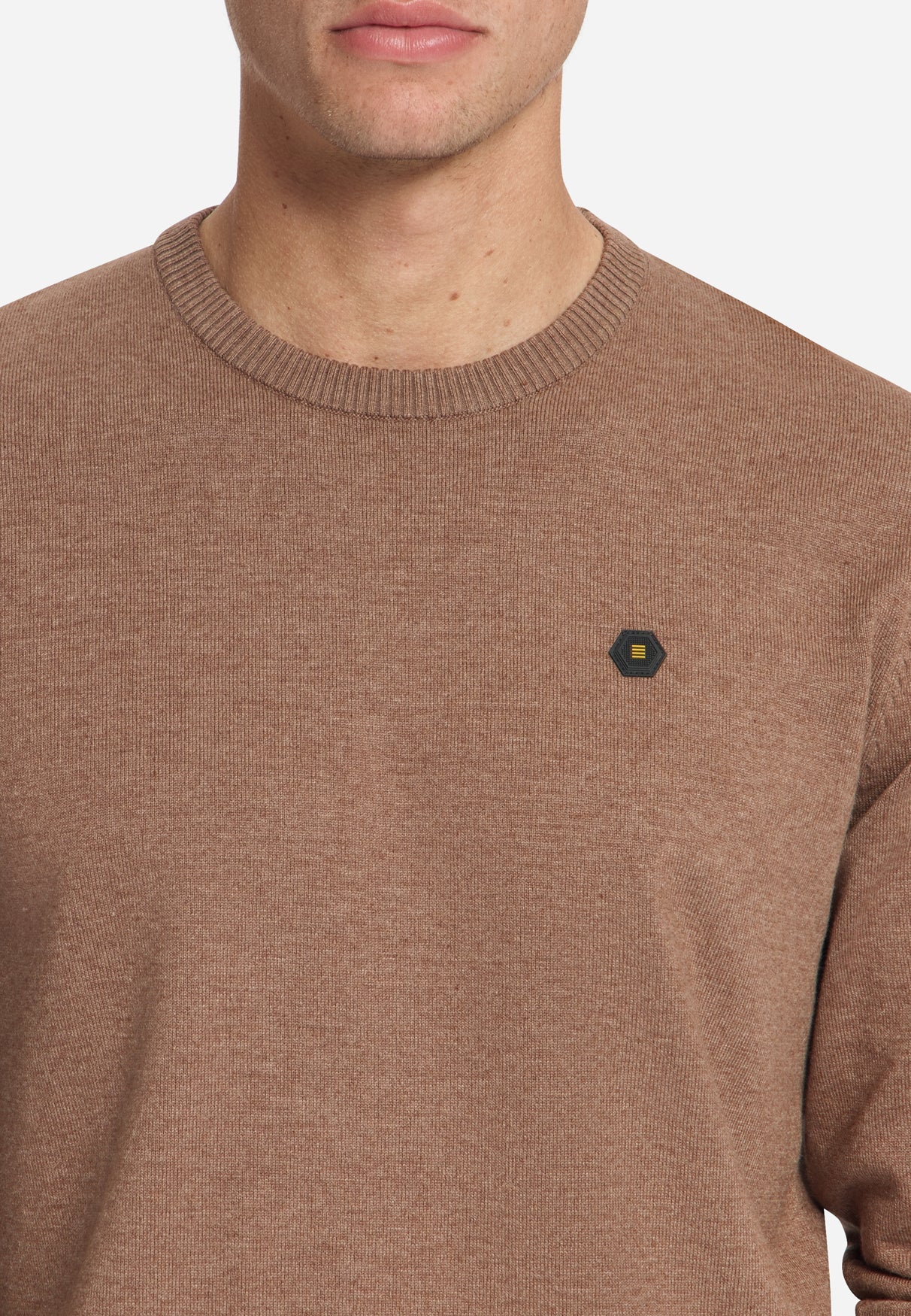 Melange Strickpullover | Light Brown