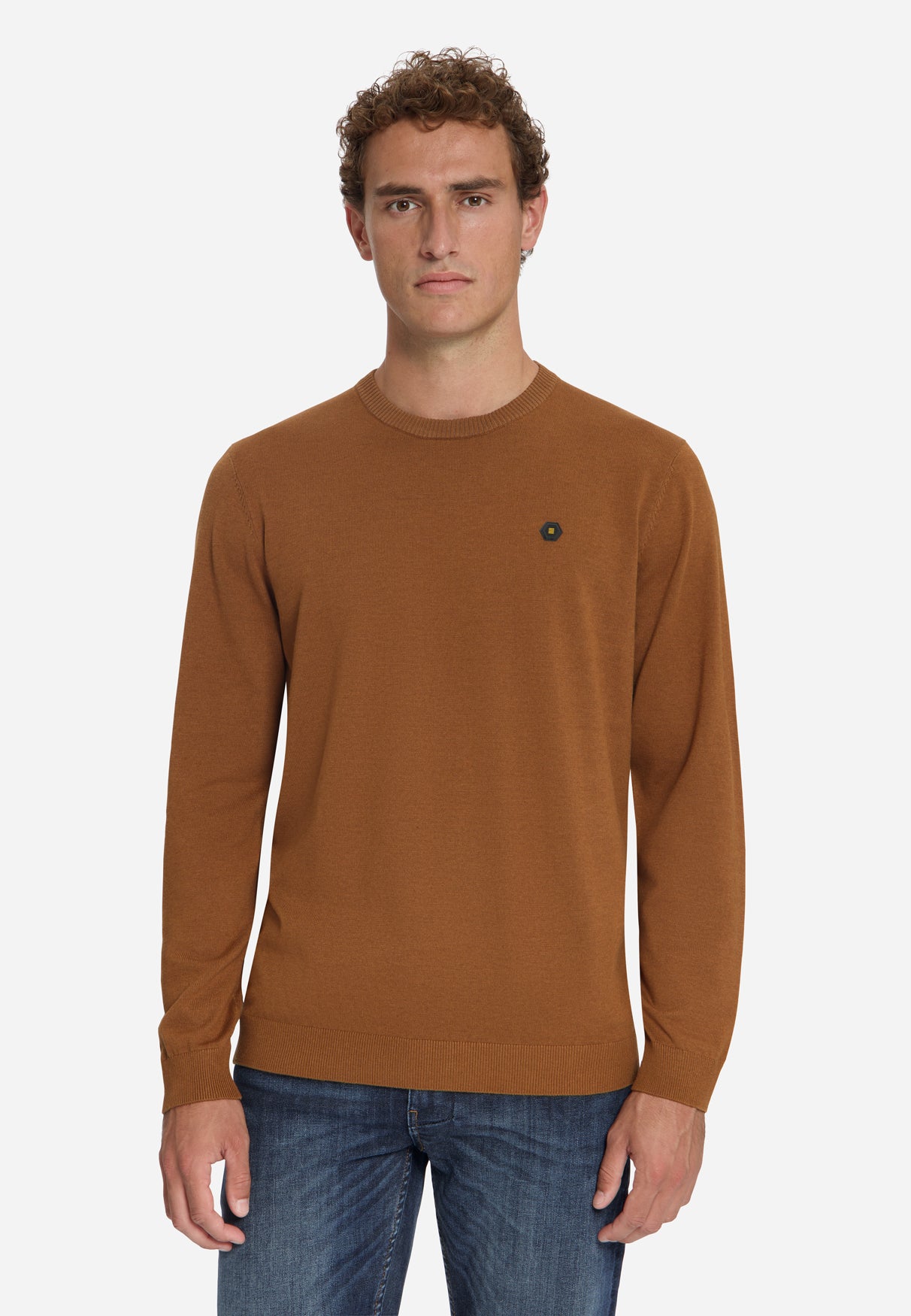 Melange Strickpullover | Caramel
