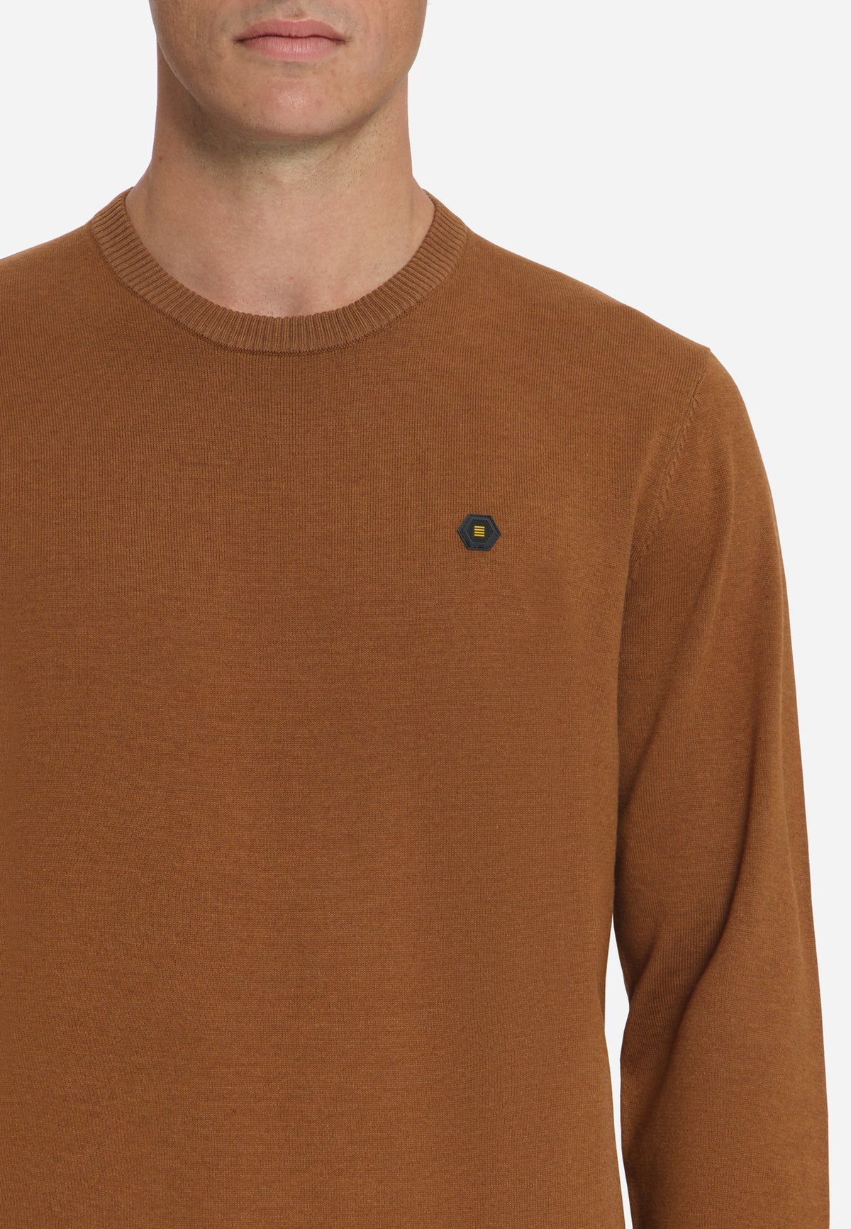 Melange Strickpullover | Caramel