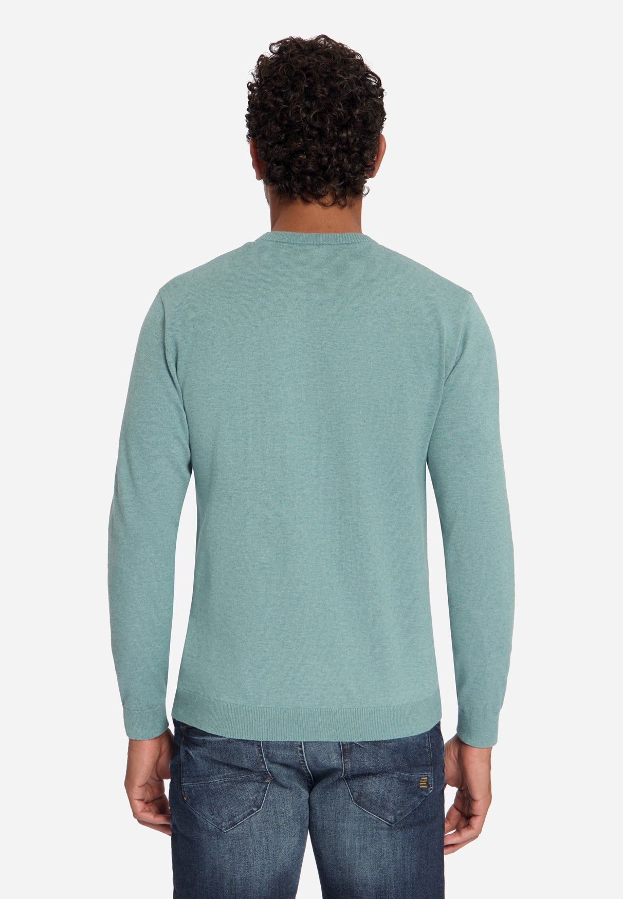 Melange-Pullover | DUSTY BLUE