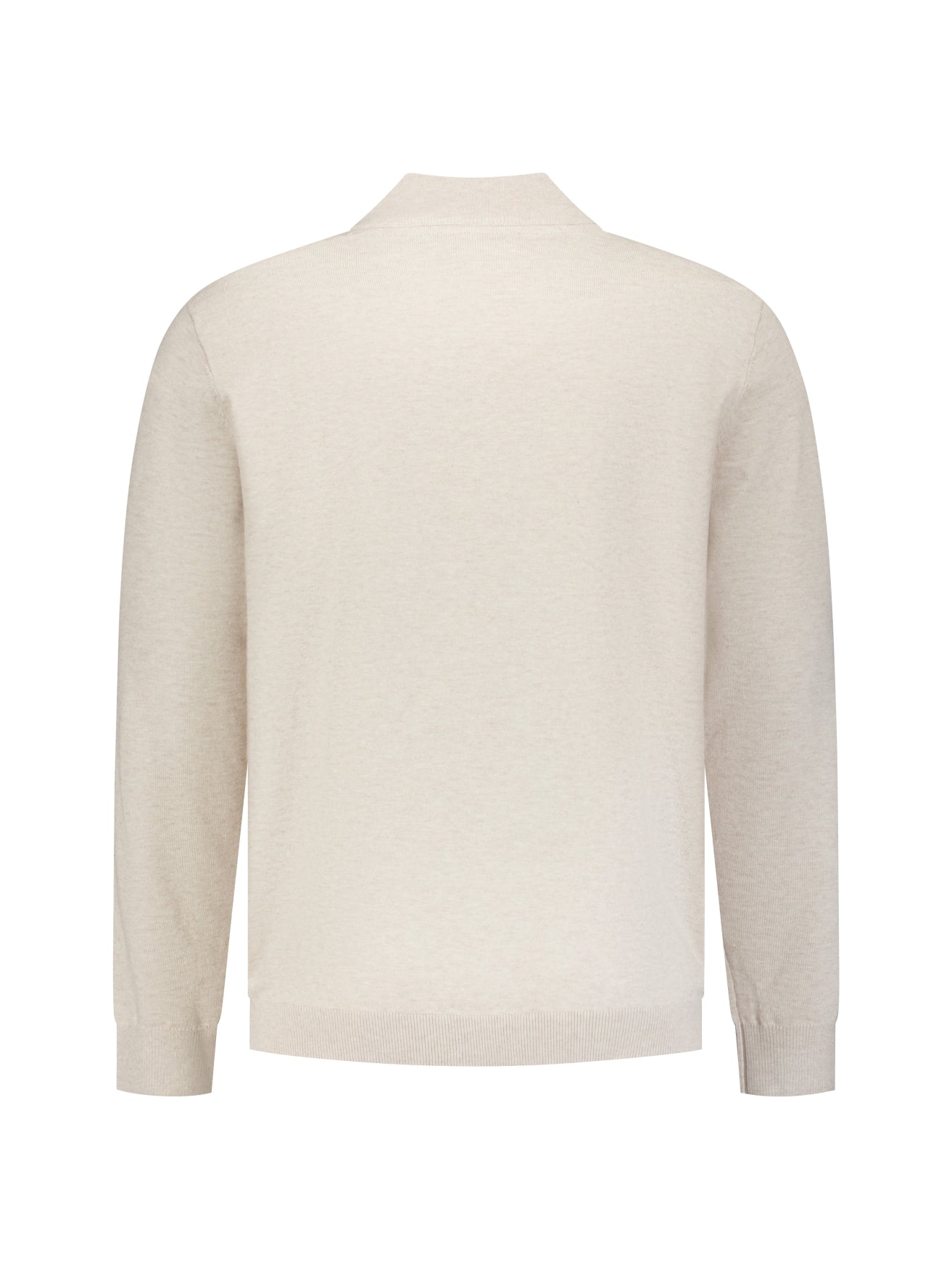 Melange Half-Zip Strickpullover | Stone