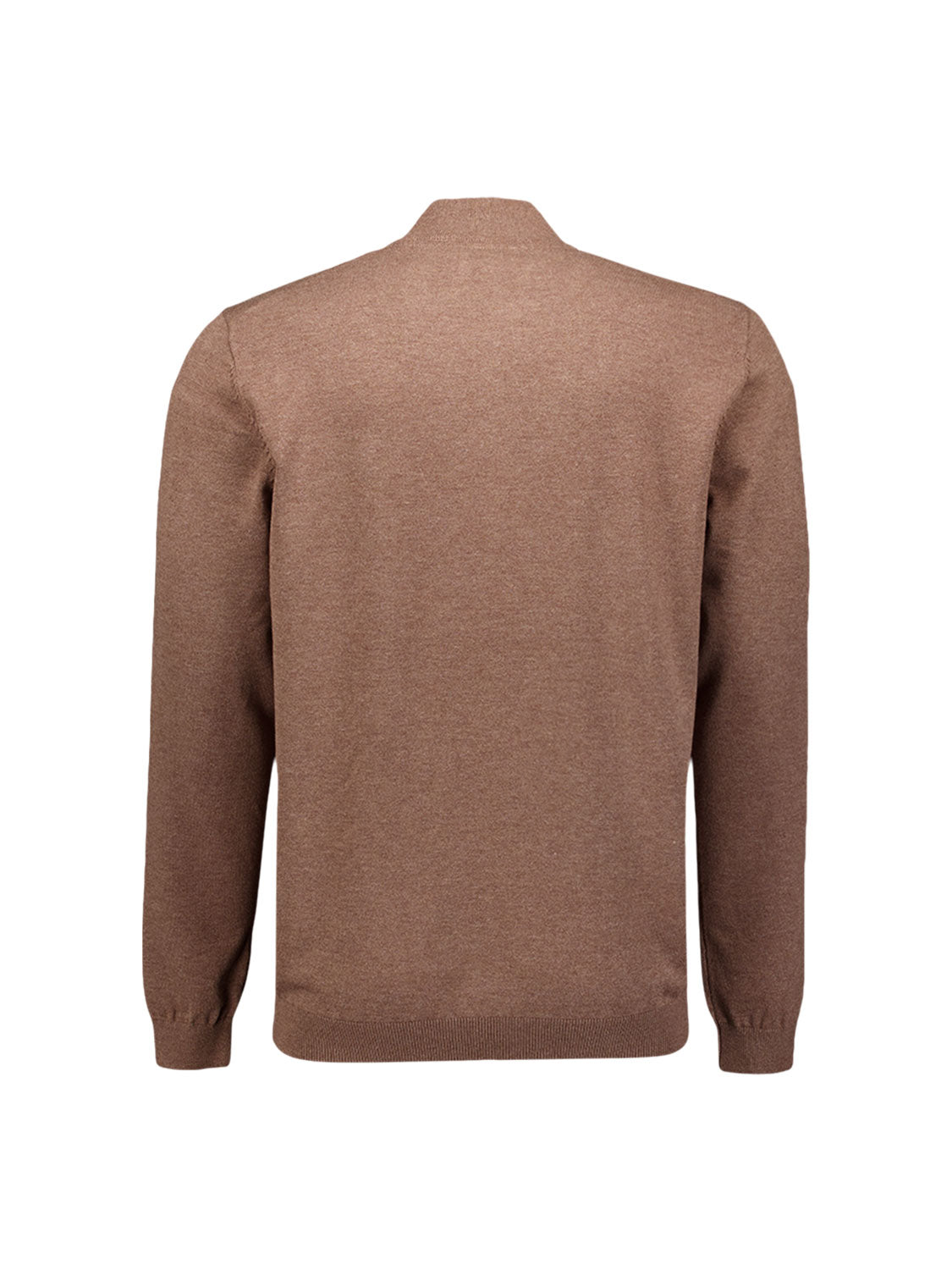 Melange Half-Zip Jumper | Light Brown