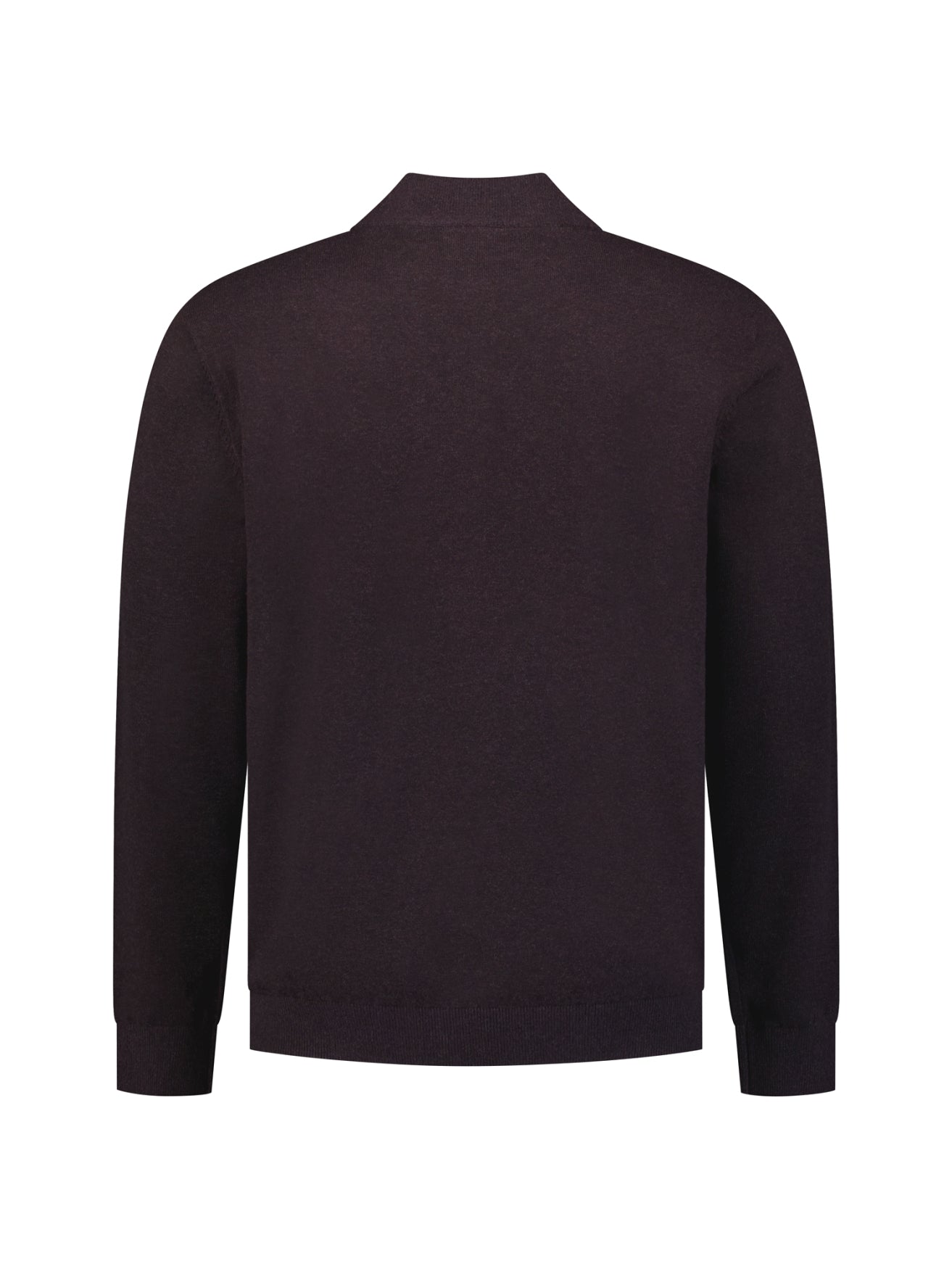 Melange Half-Zip Strickpullover | Dark Brown