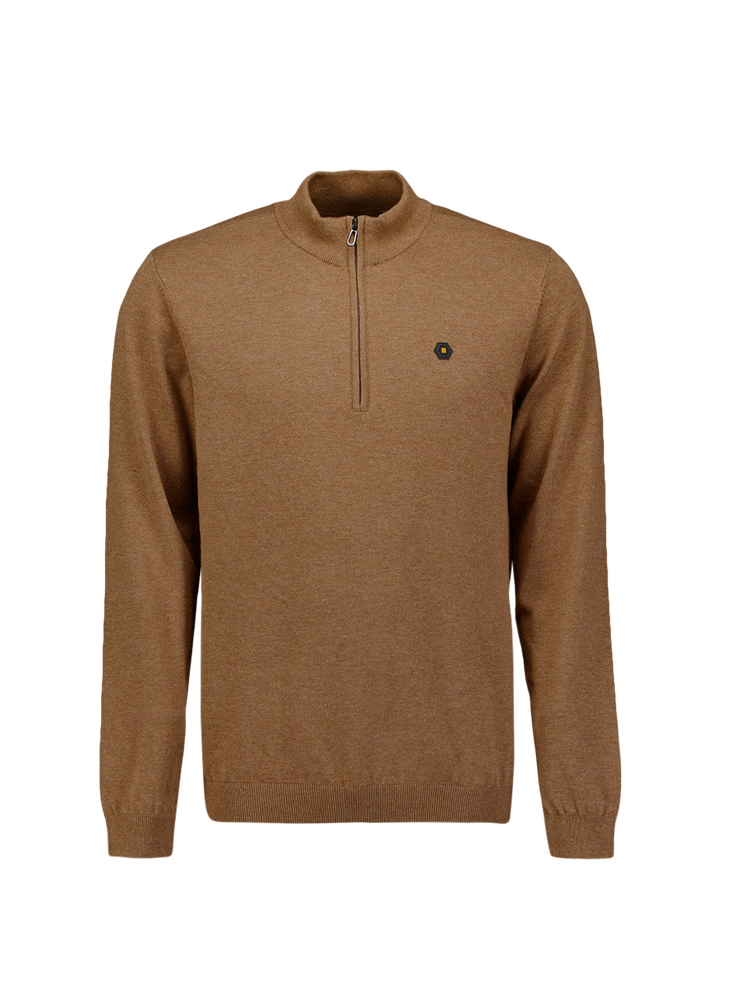 Melange Half-Zip Jumper | Caramel