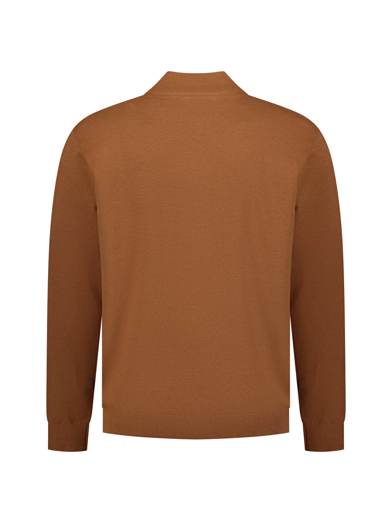Melange Half-Zip Strickpullover | Caramel
