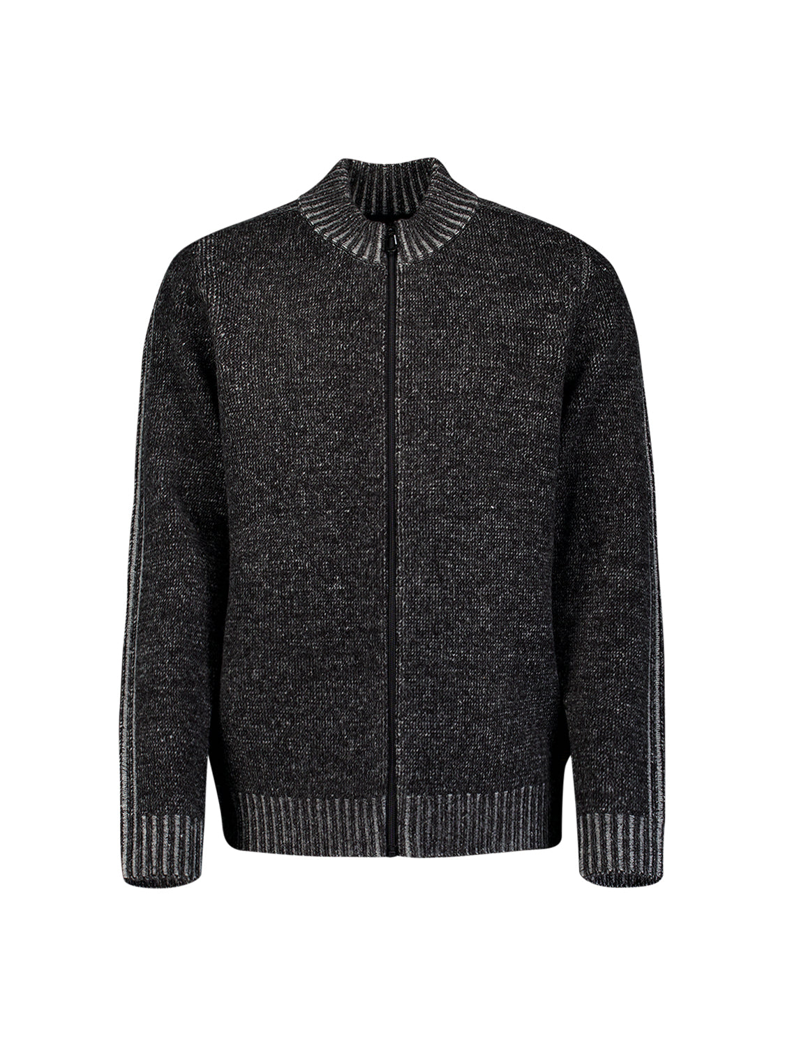 Zweifarbige Strickjacke | Black