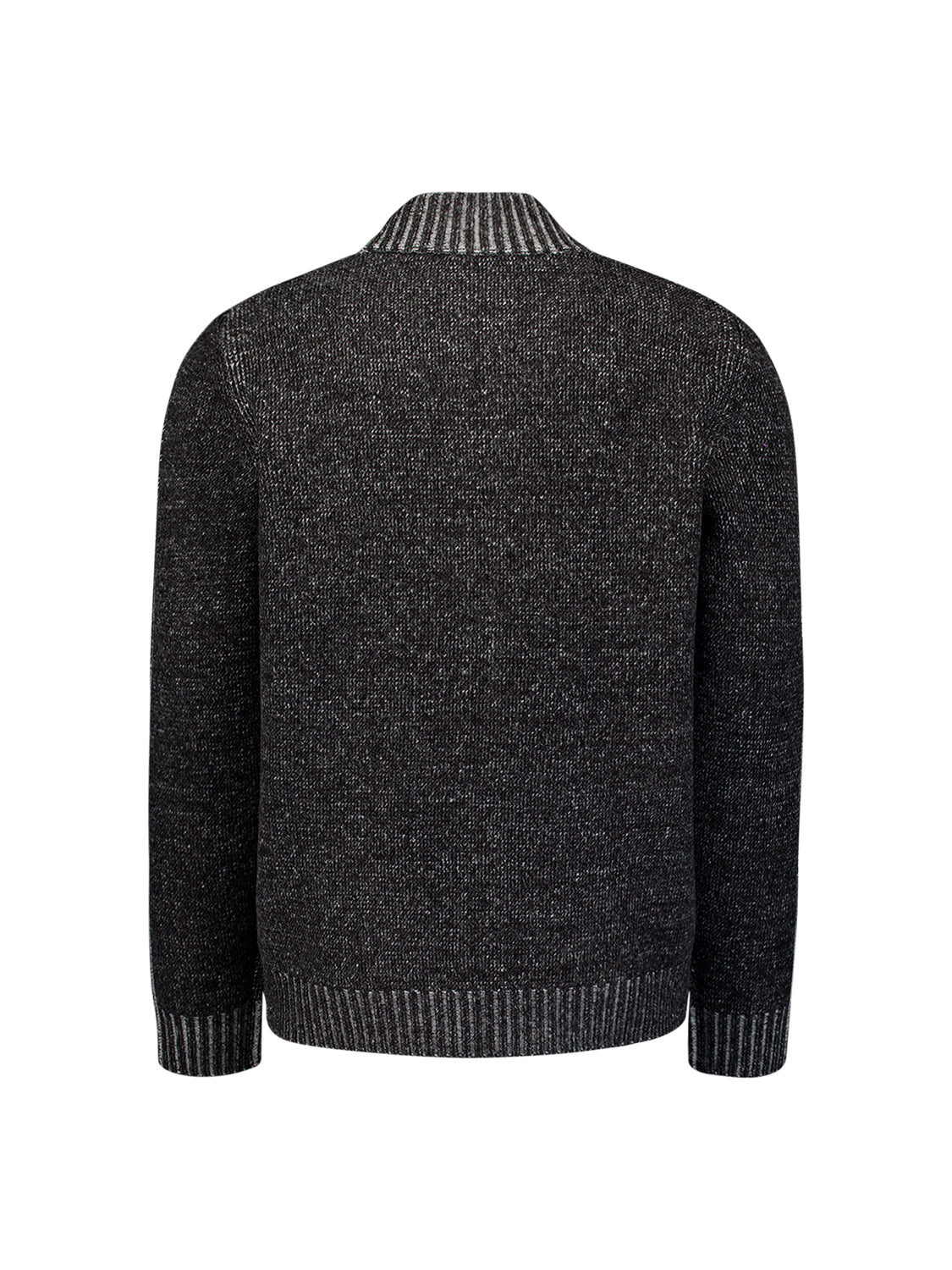 Zweifarbige Strickjacke | Black