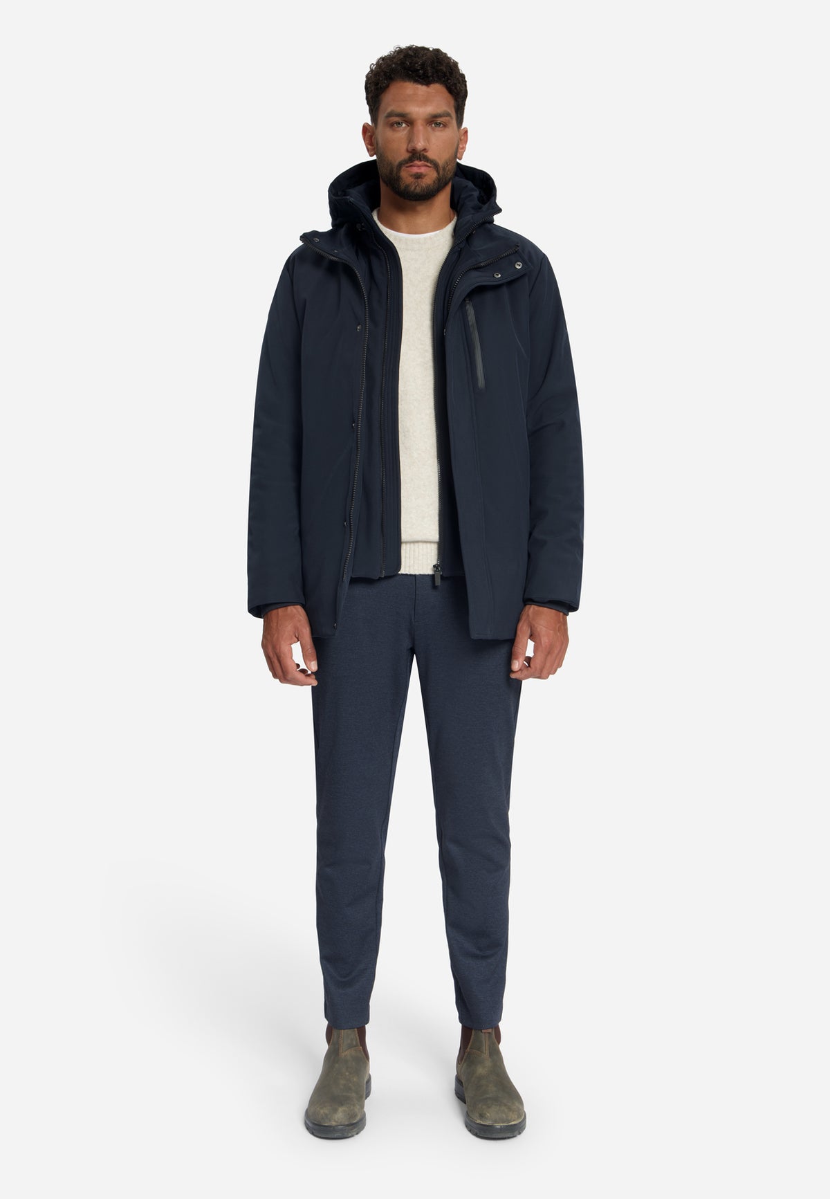 Leichter melierter Pullover | Stone