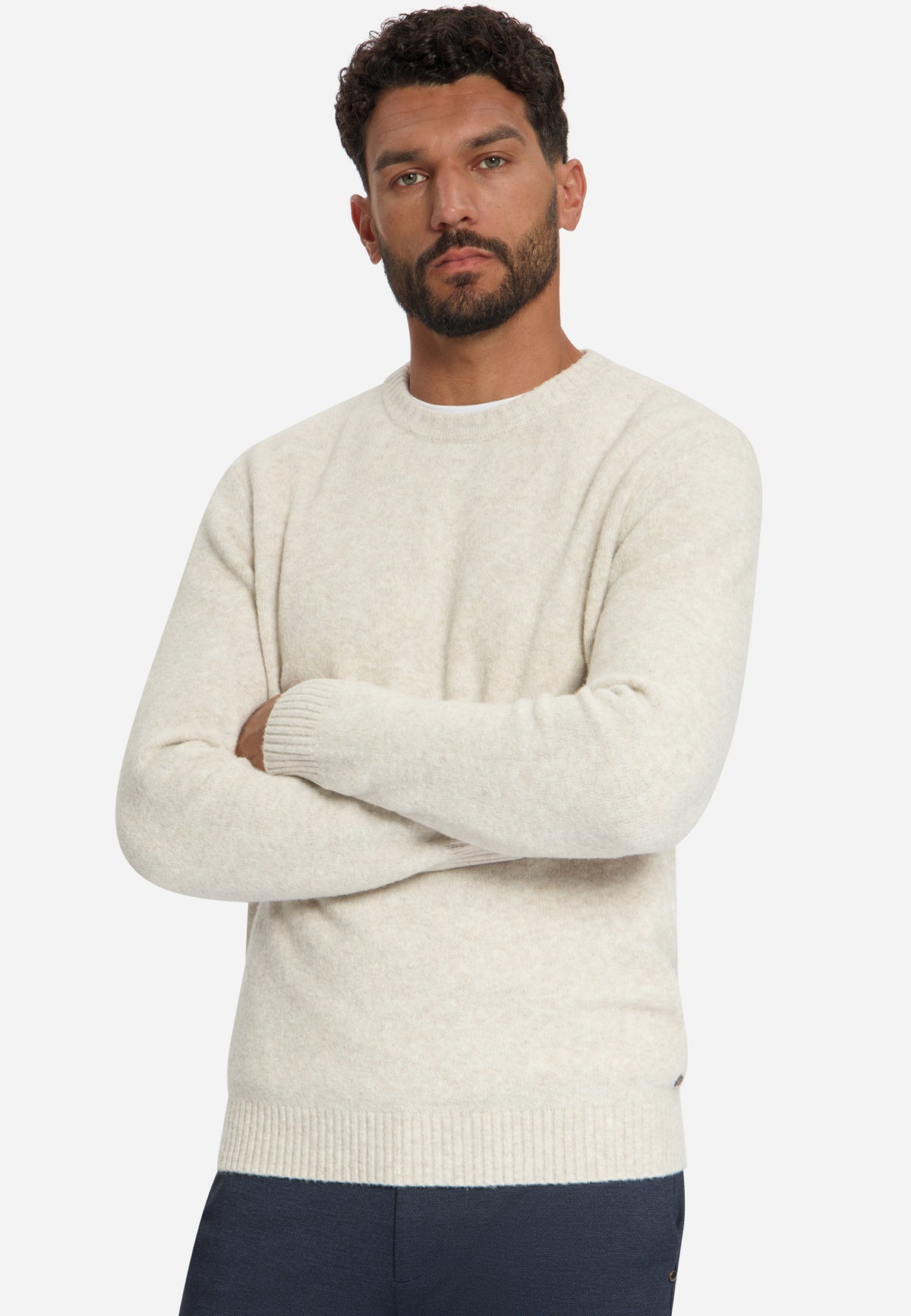 Leichter melierter Pullover | Stone