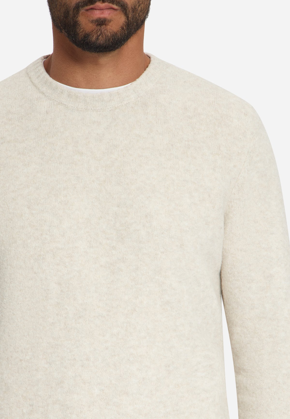 Leichter melierter Pullover | Stone