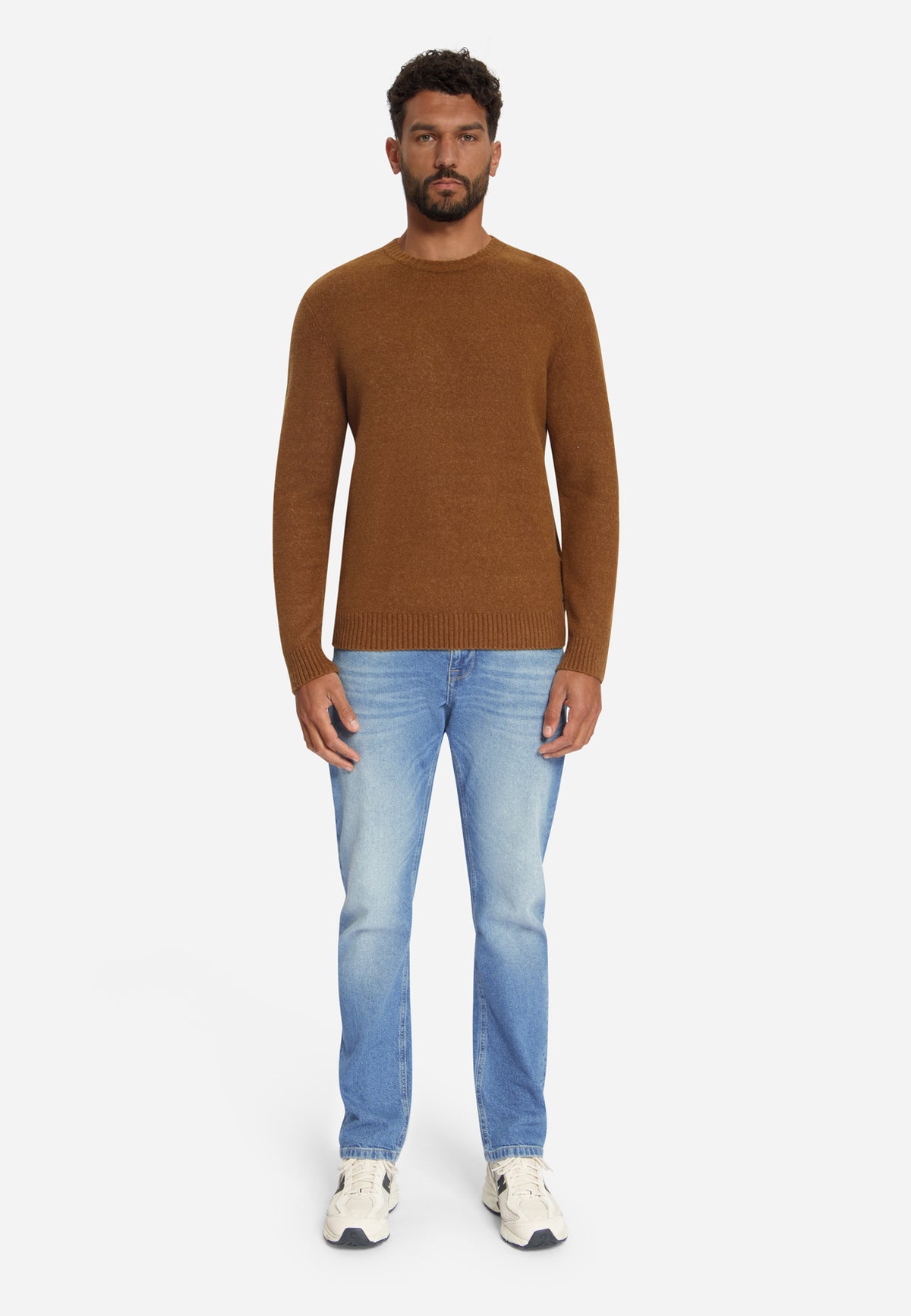 Lightweight Melange Jumper | Caramel